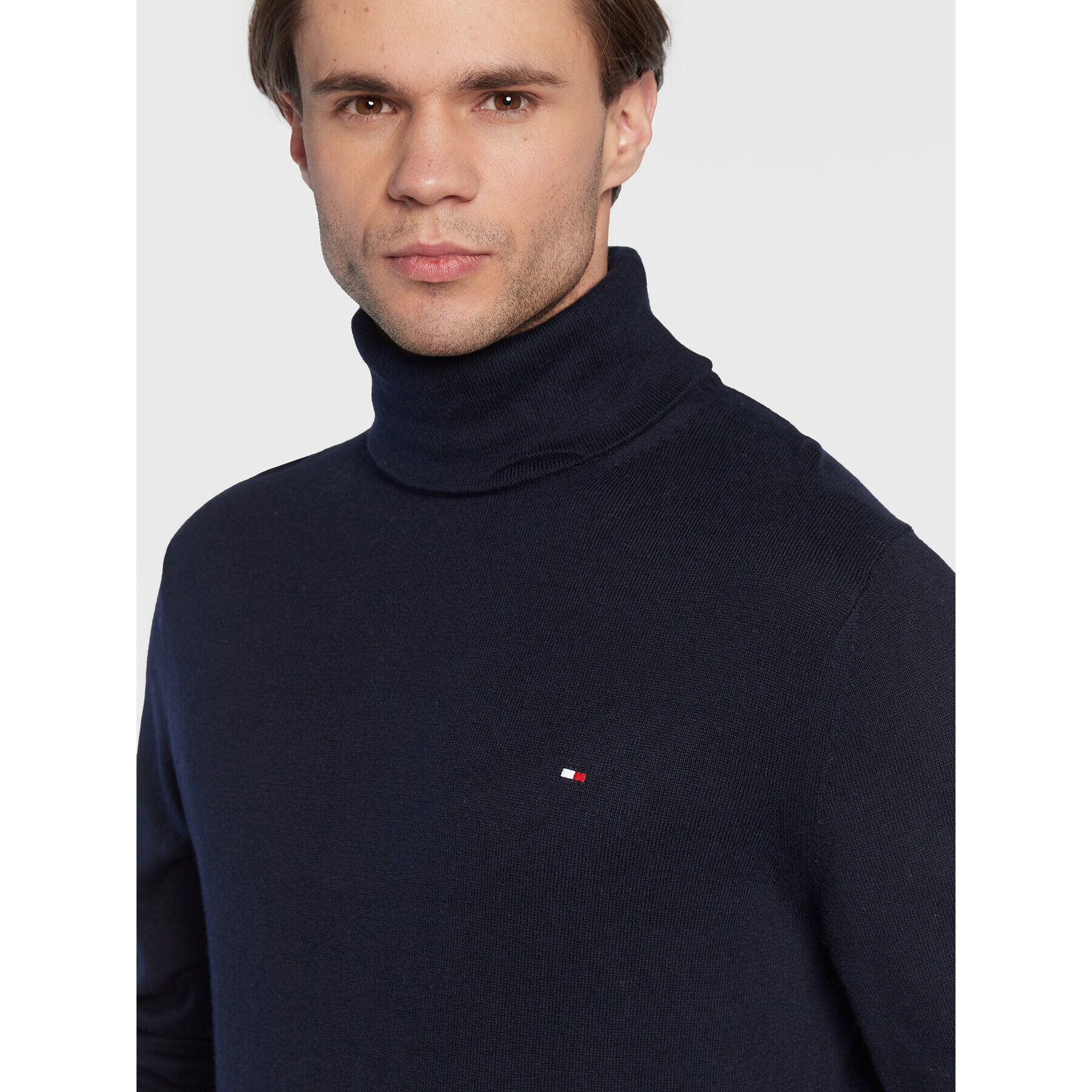 Tommy Hilfiger Rolák Pima MW0MW28048 Tmavomodrá Regular Fit - Pepit.cz