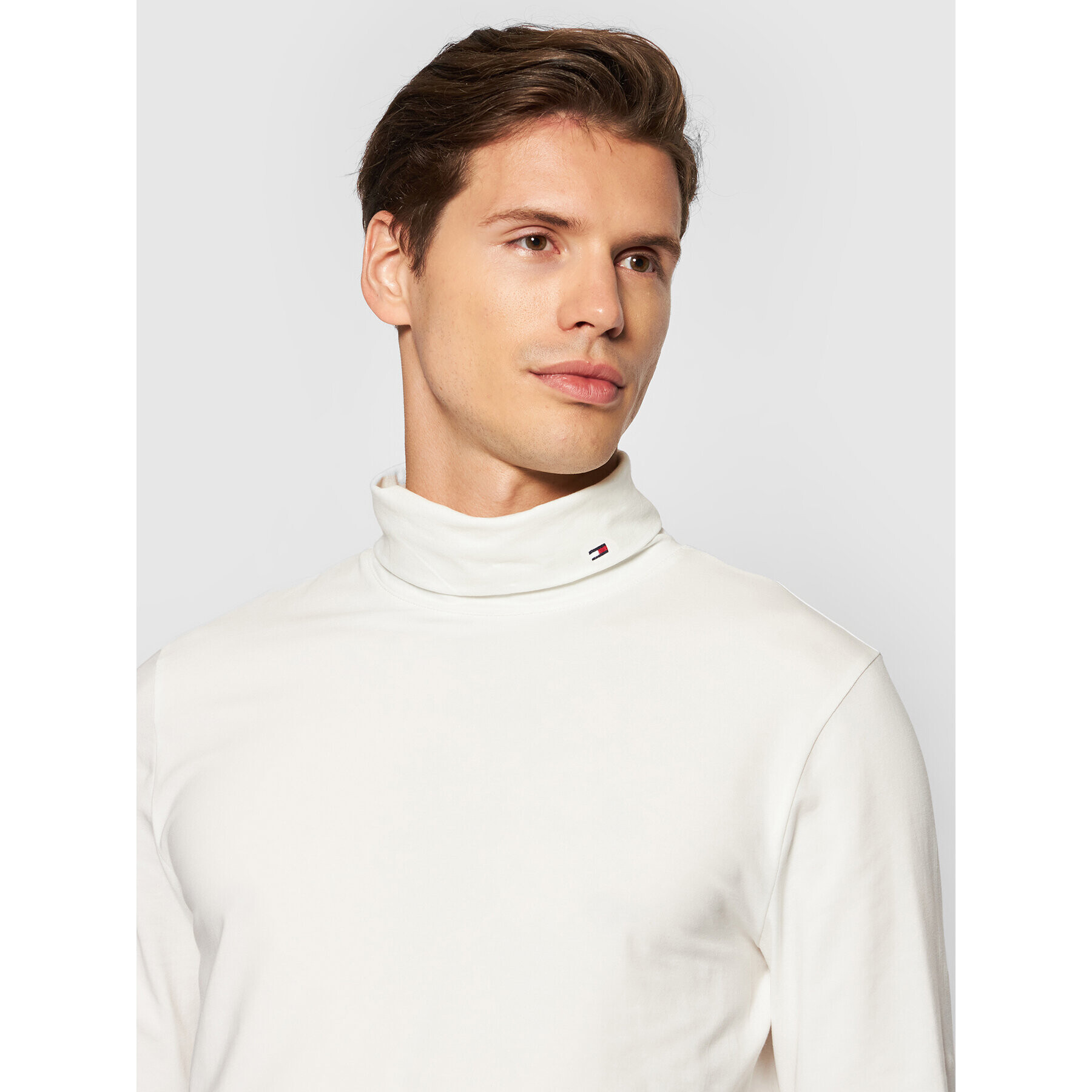 Tommy Hilfiger Rolák Roll Neck MW0MW21009 Bílá Regular Fit - Pepit.cz