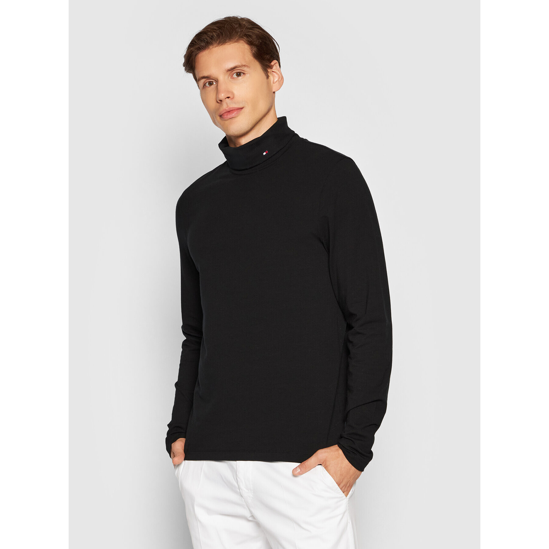 Tommy Hilfiger Rolák Roll Neck MW0MW21009 Černá Regular Fit - Pepit.cz