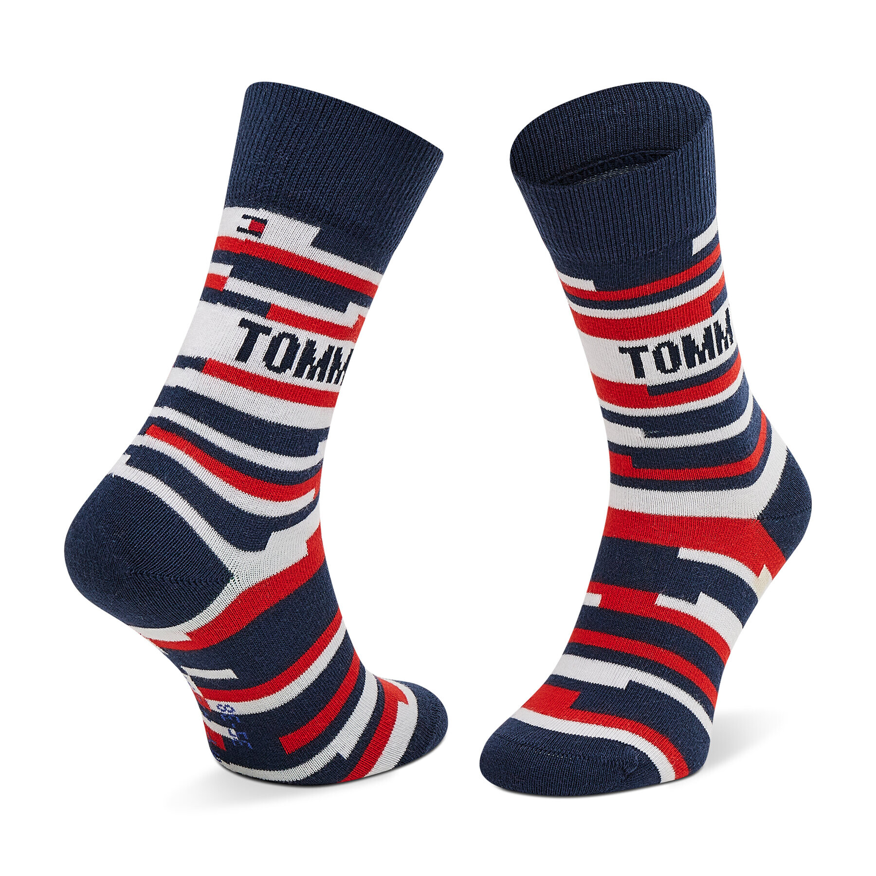 Tommy Hilfiger Sada 3 párů dětských vysokých ponožek 701210516 Tmavomodrá - Pepit.cz