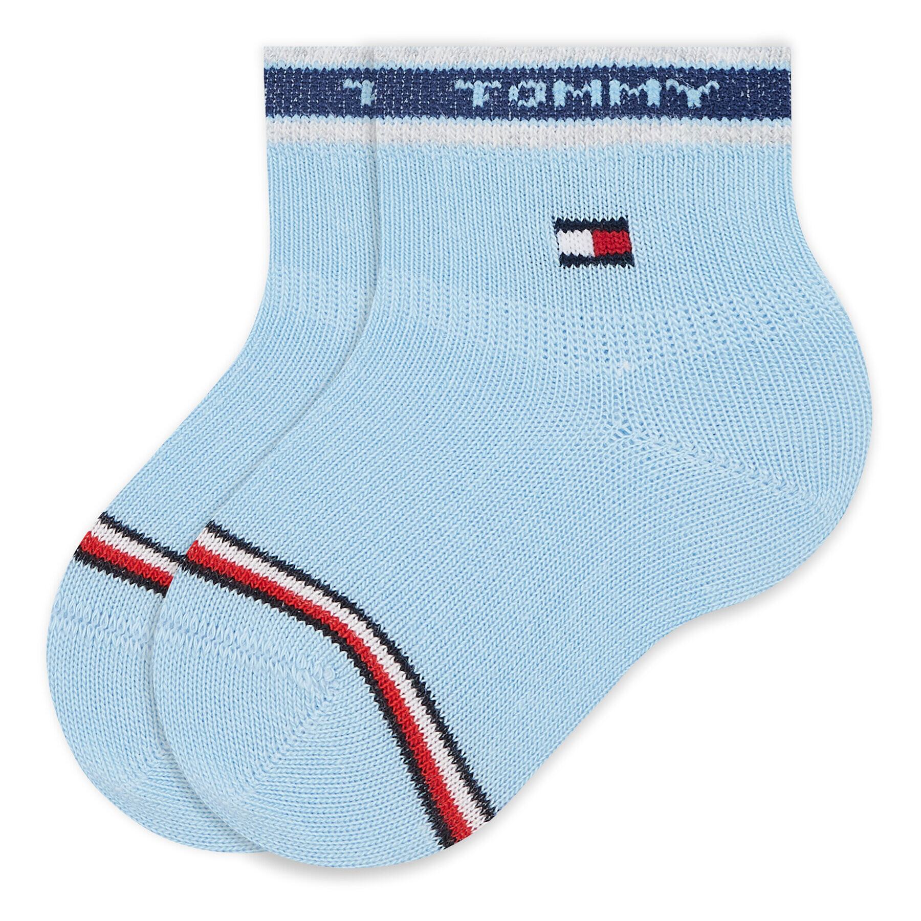 Tommy Hilfiger Sada 3 párů dětských vysokých ponožek 701220278 Modrá - Pepit.cz