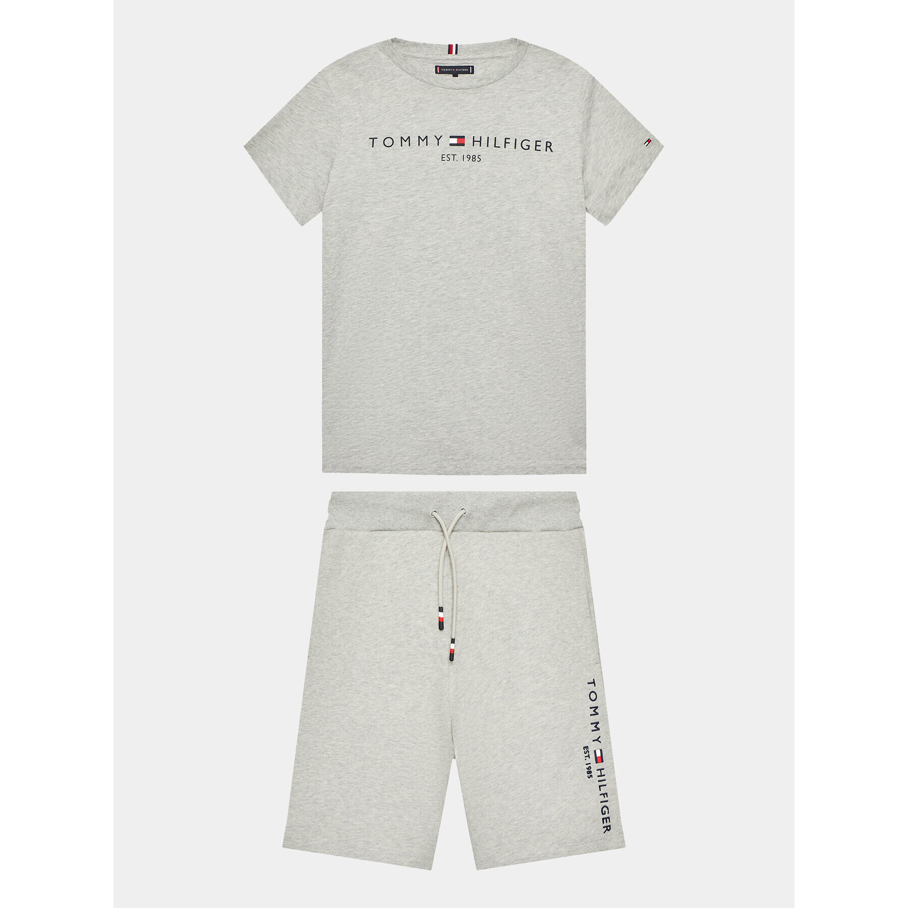 Tommy Hilfiger Sada T-shirt a šortky Essential KB0KB08186 D Šedá Regular Fit - Pepit.cz