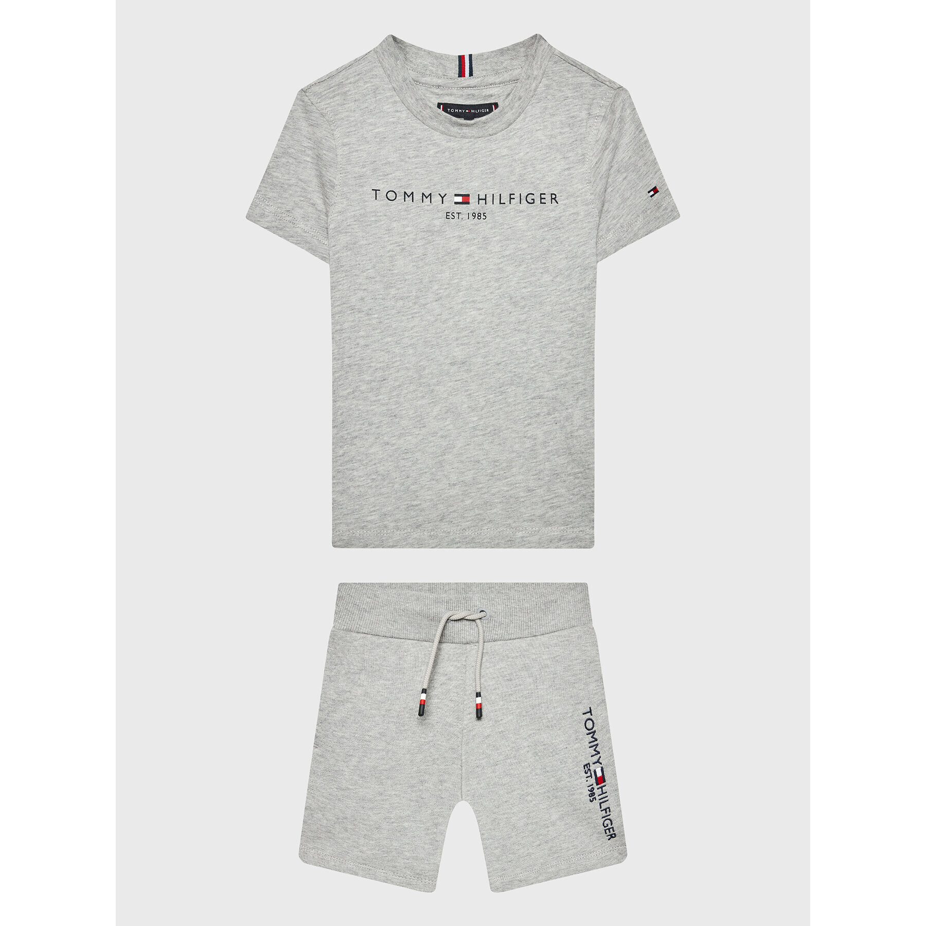 Tommy Hilfiger Sada T-shirt a šortky Essential Summer KB0KB07436 D Šedá Regular Fit - Pepit.cz