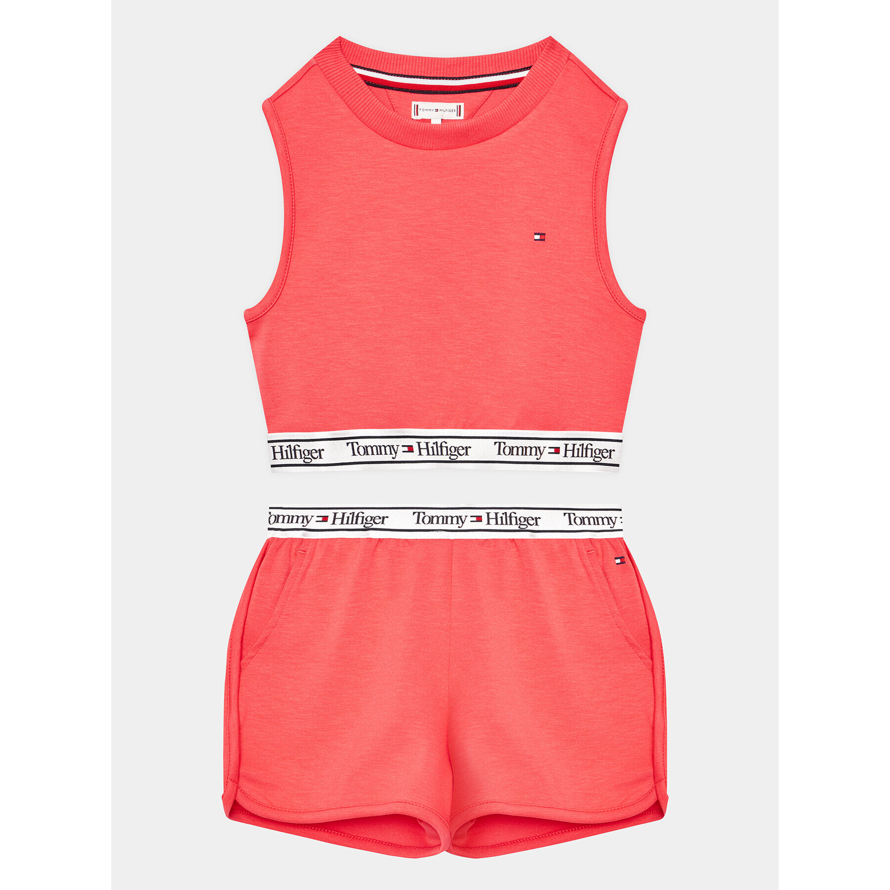 Tommy Hilfiger Sada top a kraťasy KG0KG07201 D Růžová Regular Fit - Pepit.cz