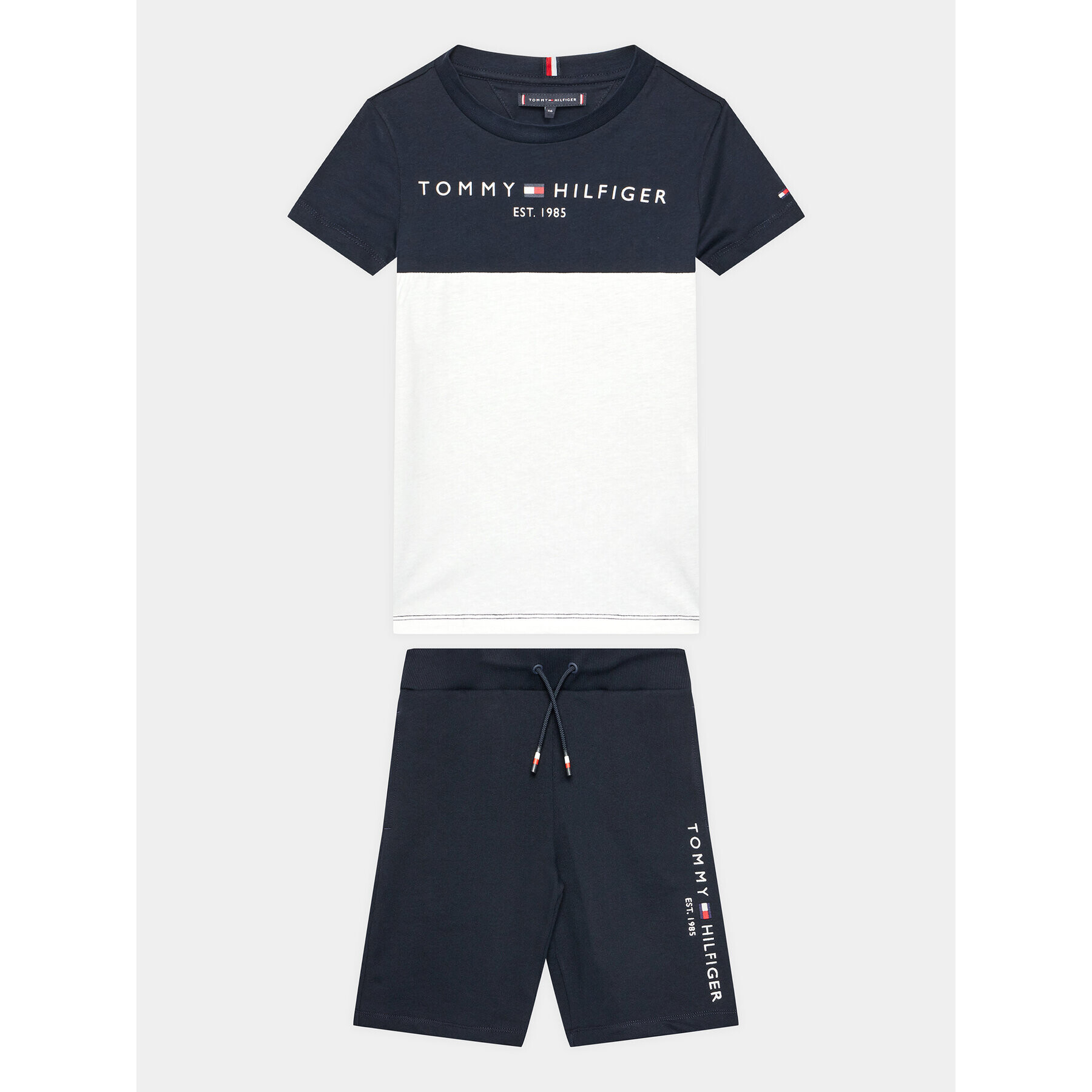 Tommy Hilfiger Sada tričko a sportovní šortky Essential KB0KB08359 D Tmavomodrá Regular Fit - Pepit.cz