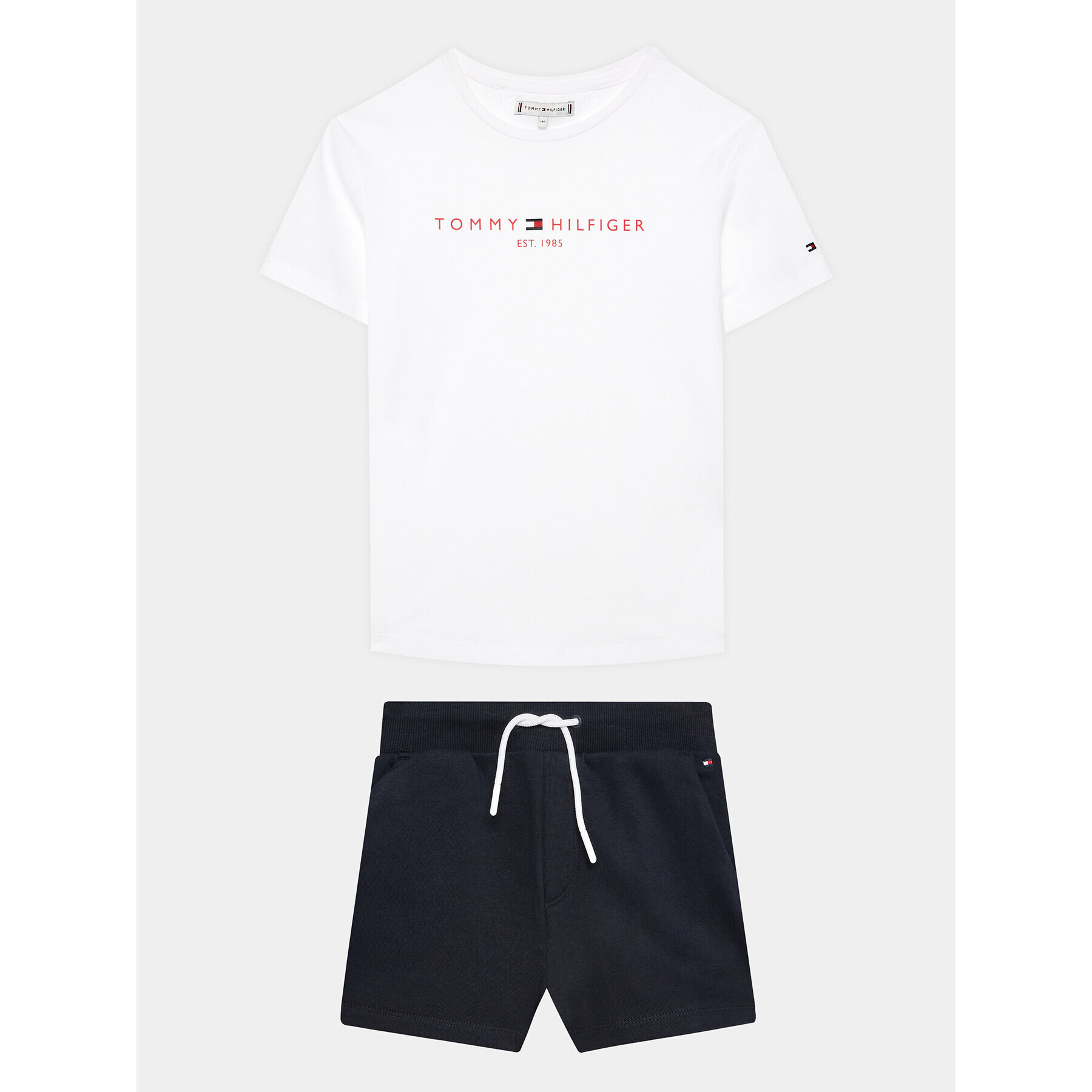 Tommy Hilfiger Sada tričko a sportovní šortky KG0KG07281 D Bílá Regular Fit - Pepit.cz