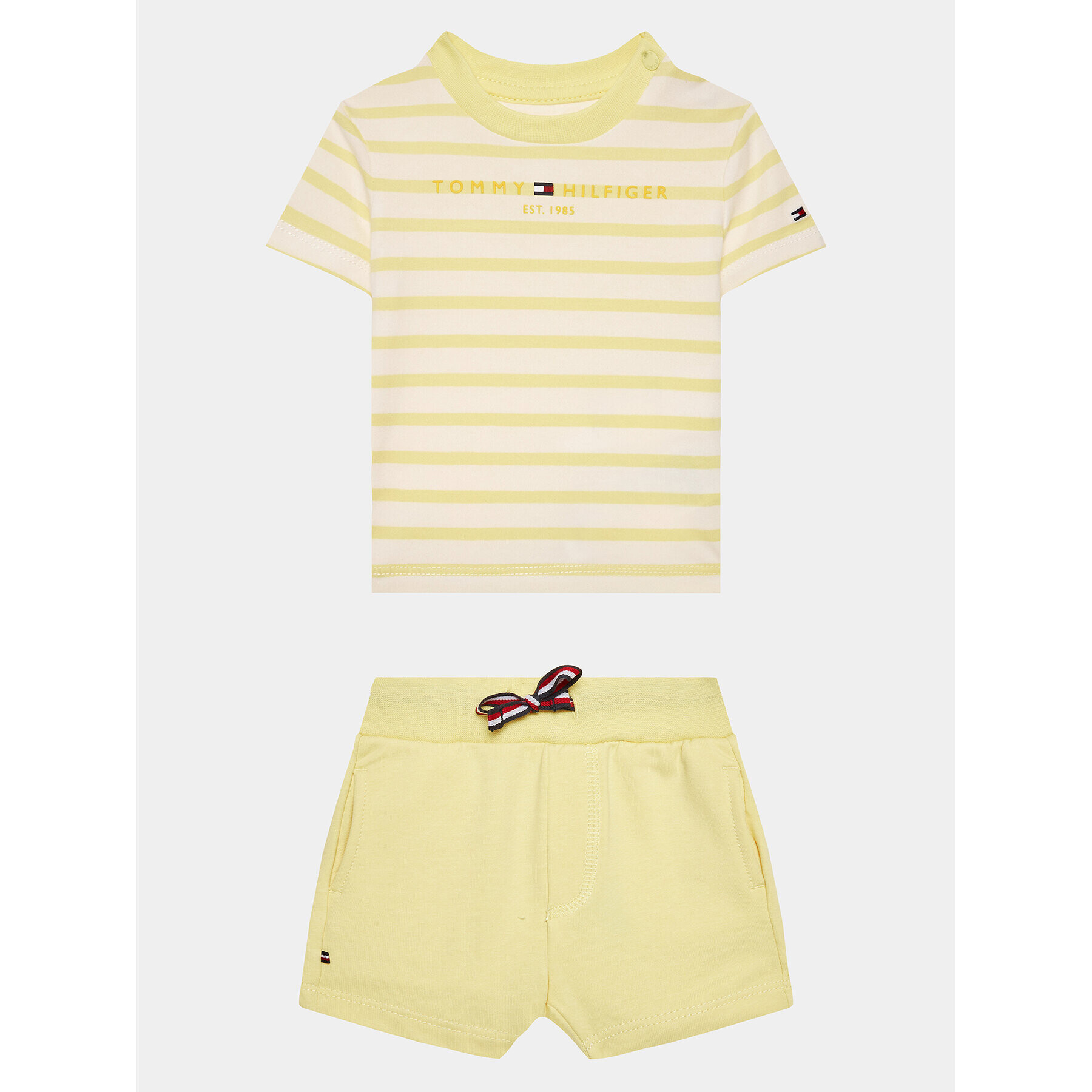 Tommy Hilfiger Sada tričko a sportovní šortky KN0KN01596 Žlutá Regular Fit - Pepit.cz