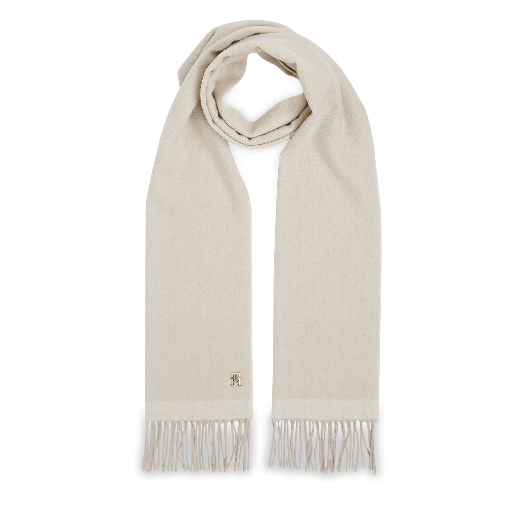 Tommy Hilfiger Šál Cashmere Chic Woven Scarf AW0AW15344 Béžová - Pepit.cz