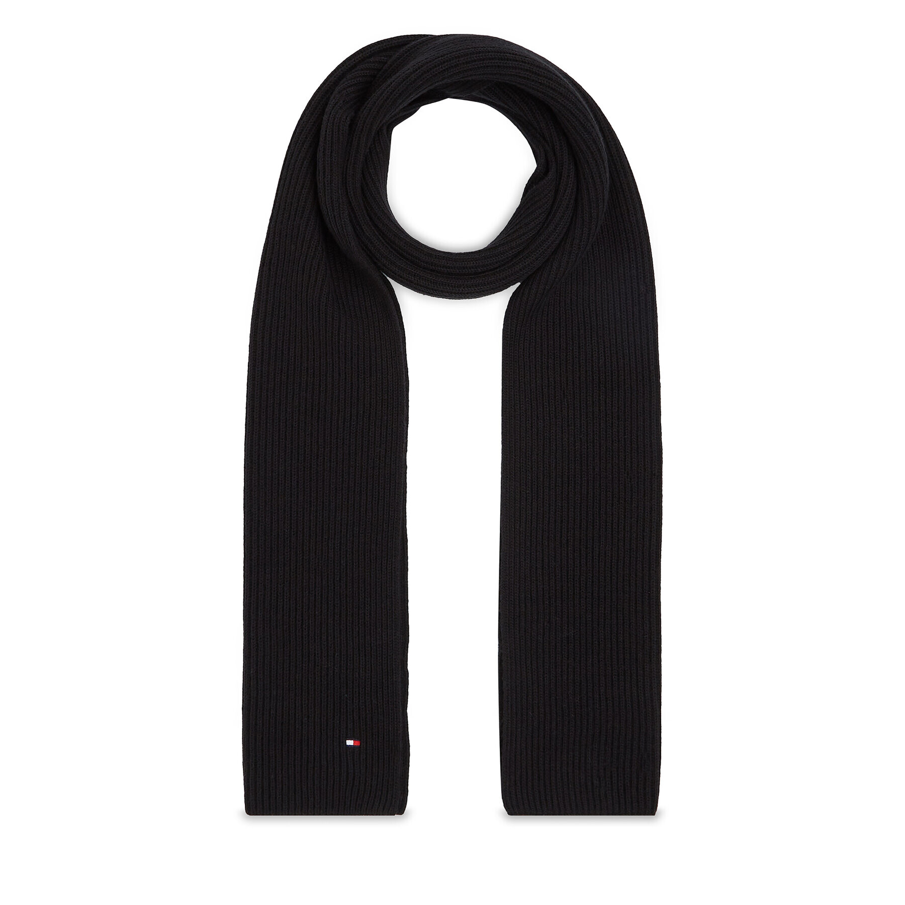 Tommy Hilfiger Šál Essential Flag Scarf AM0AM11480 Černá - Pepit.cz