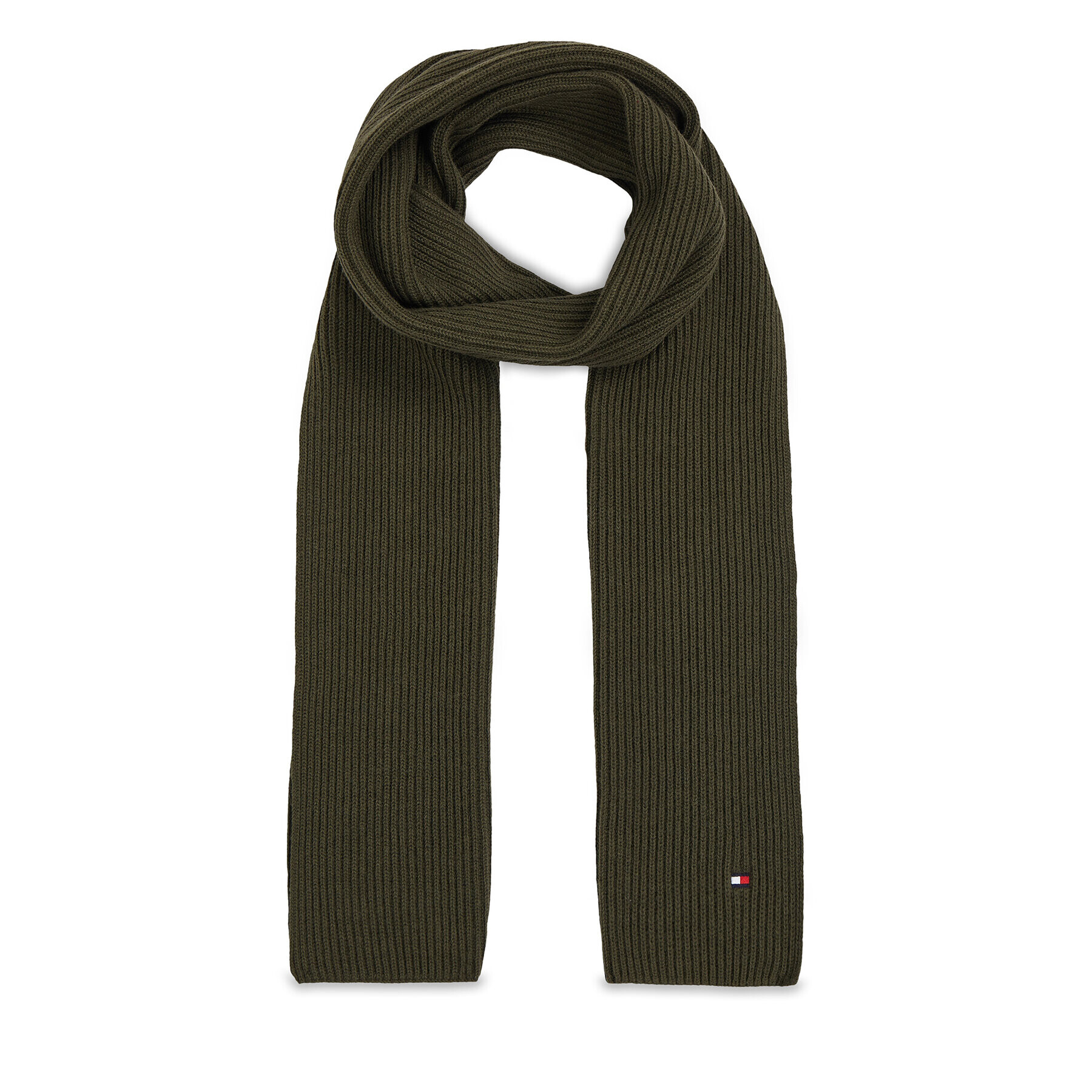 Tommy Hilfiger Šál Essential Flag Scarf AM0AM11480 Zelená - Pepit.cz