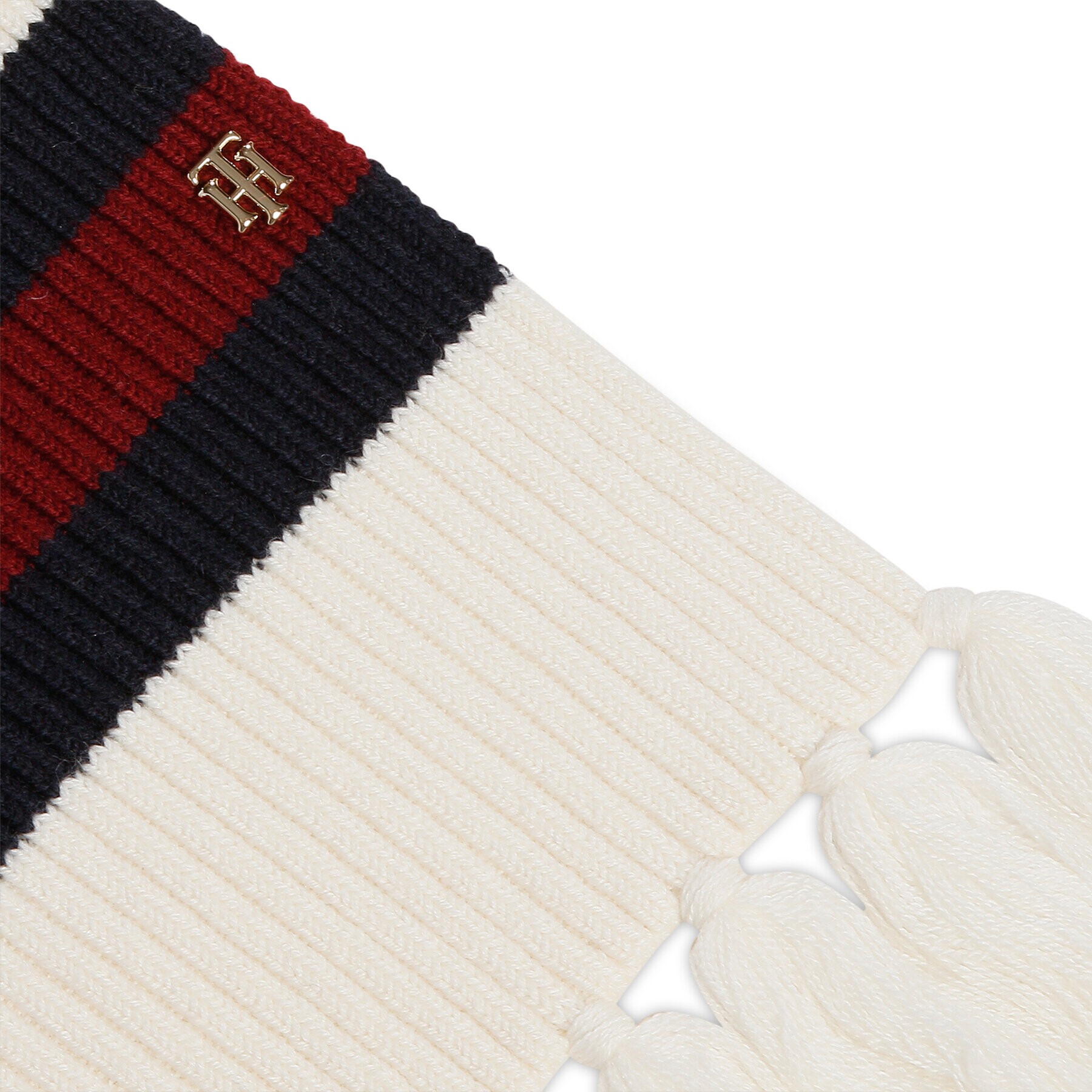 Tommy Hilfiger Šál Luxe Cable Scarf AW0AW13840 Bílá - Pepit.cz