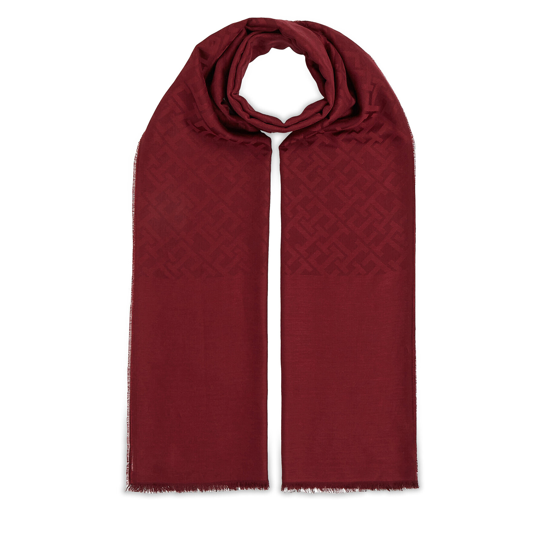 Tommy Hilfiger Šál Monogram Micromodal Scarf AW0AW15622 Červená - Pepit.cz