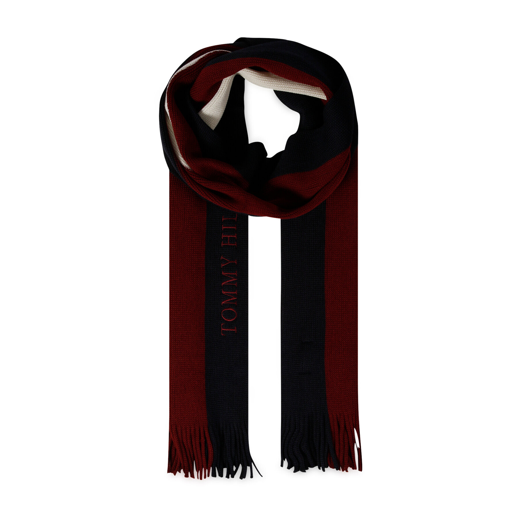 Tommy Hilfiger Šál Prep Raschelle Scarf AM0AM10367 Bordó - Pepit.cz