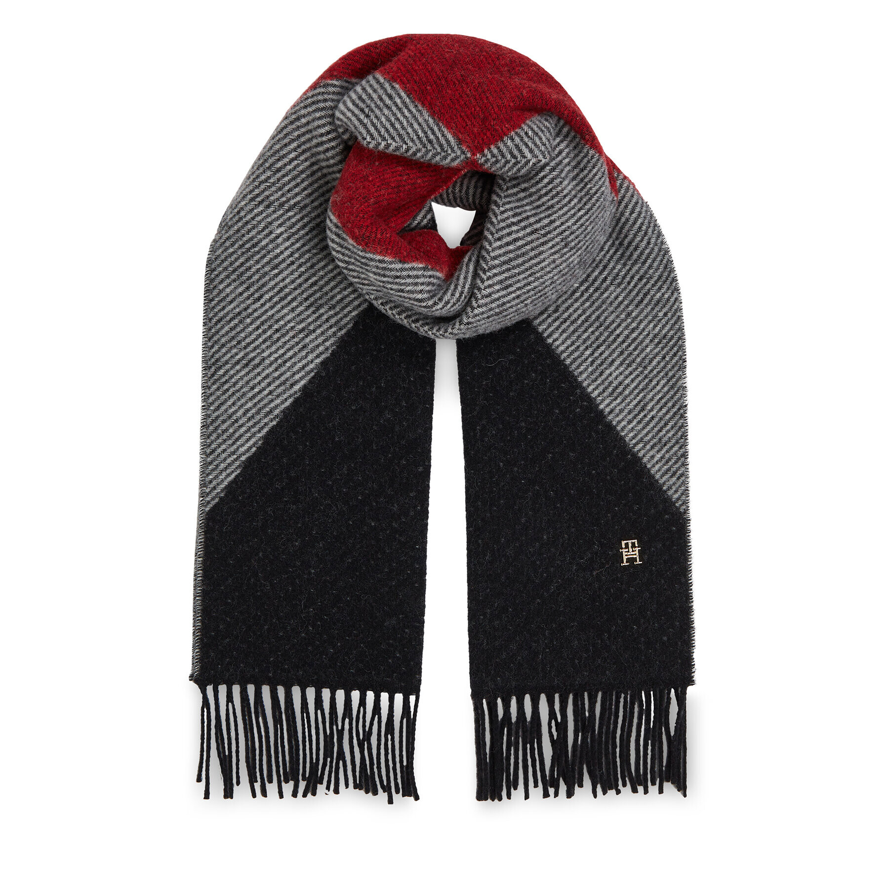 Tommy Hilfiger Šál Th Evening Fluffy Scarf AW0AW15354 Červená - Pepit.cz