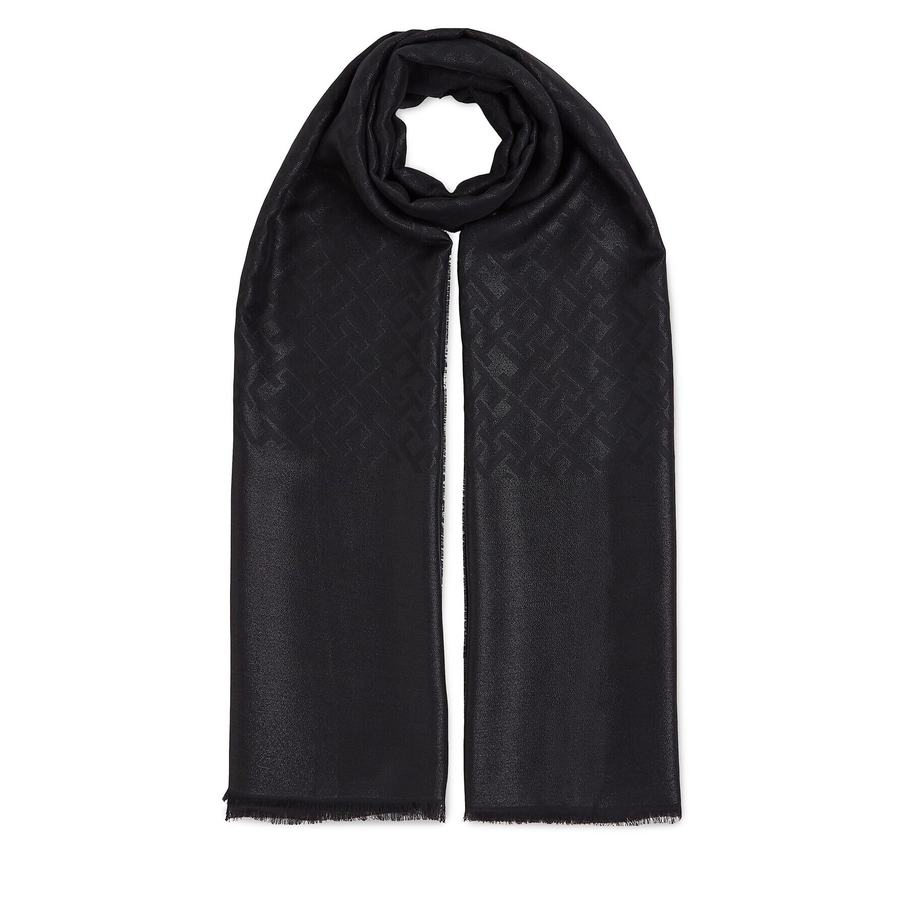 Tommy Hilfiger Šál Th Evening Monogram Scarf AW0AW15931 Černá - Pepit.cz