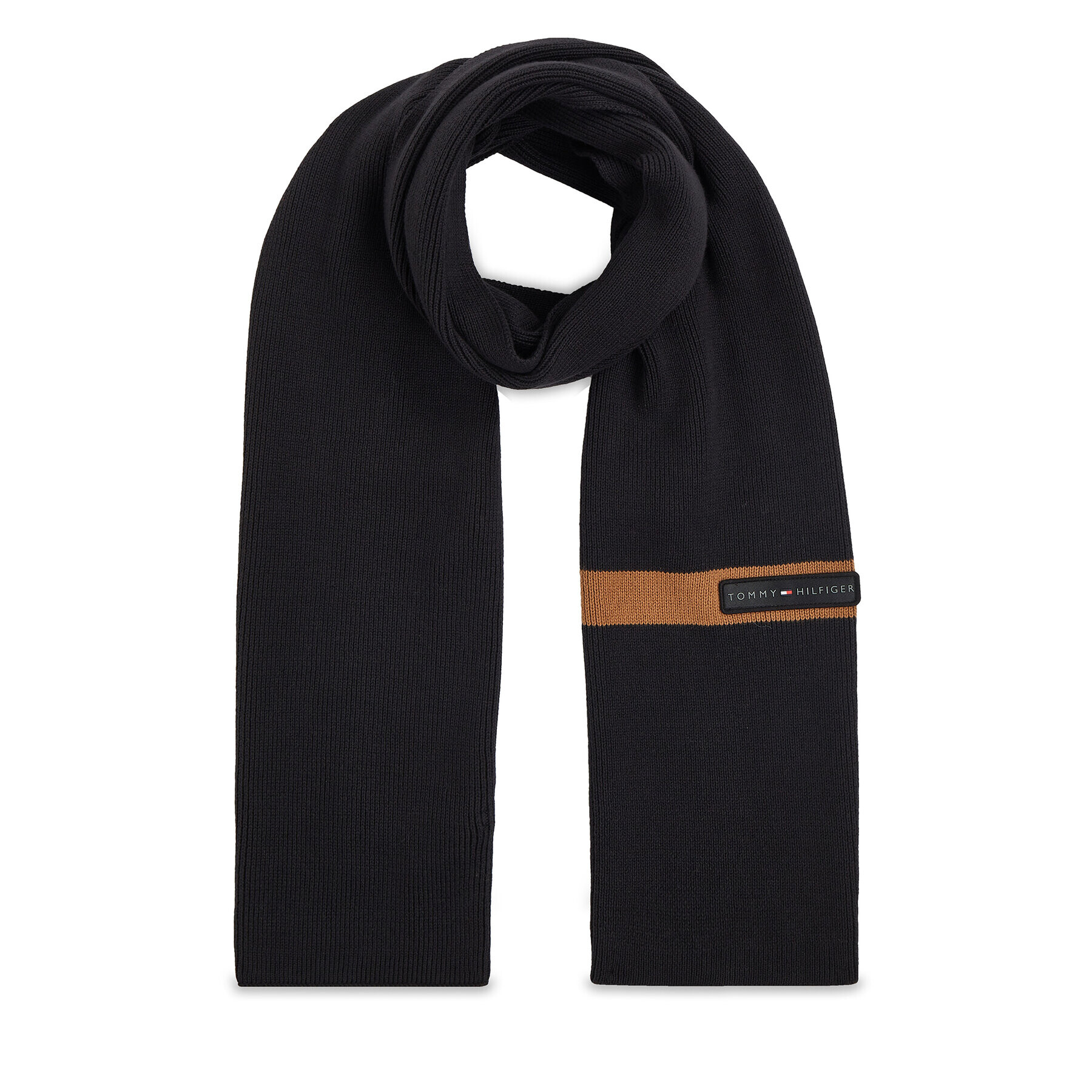 Tommy Hilfiger Šál Th Skyline Knit Scarf AM0AM11496 Černá - Pepit.cz