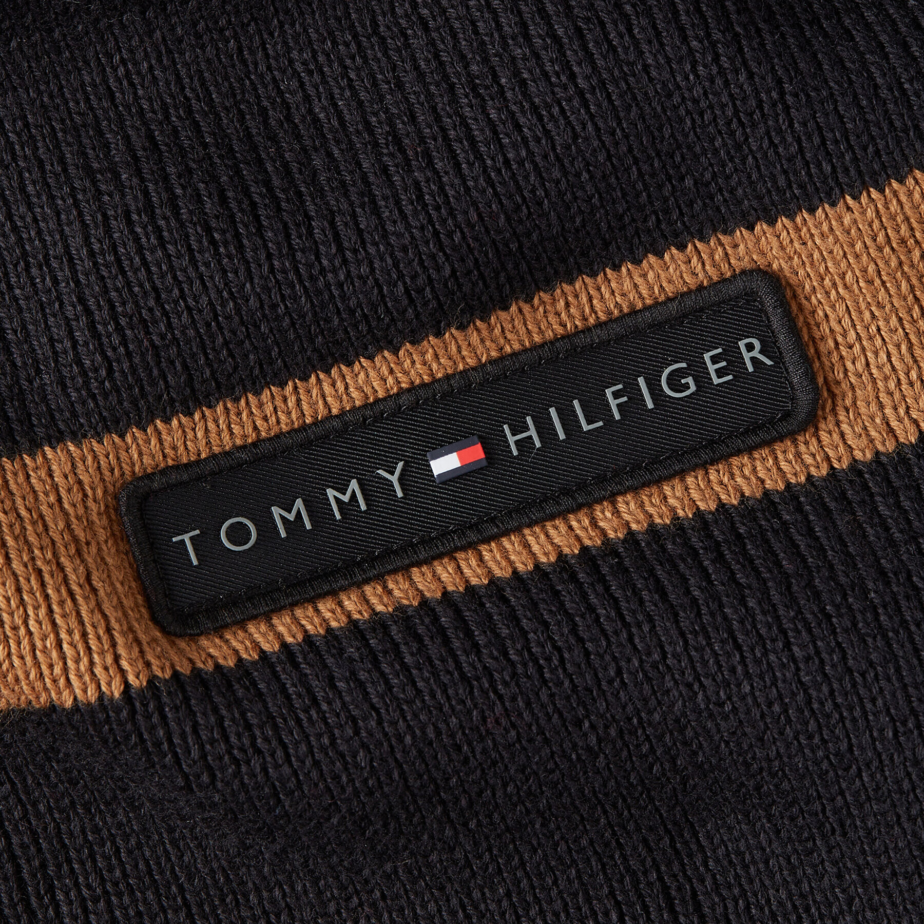 Tommy Hilfiger Šál Th Skyline Knit Scarf AM0AM11496 Černá - Pepit.cz