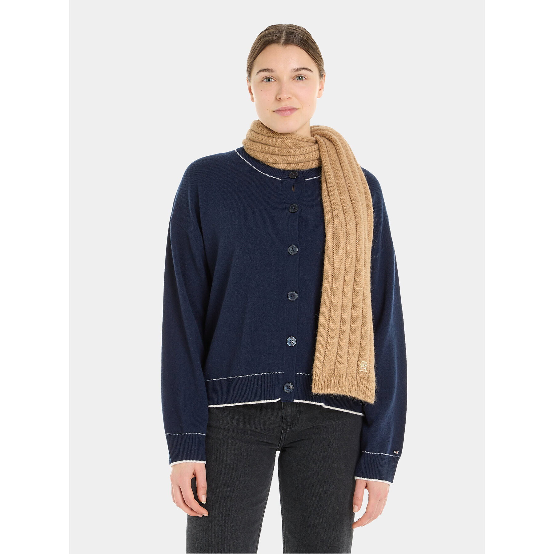 Tommy Hilfiger Šál Th Timeless Scarf AW0AW15351 Béžová - Pepit.cz