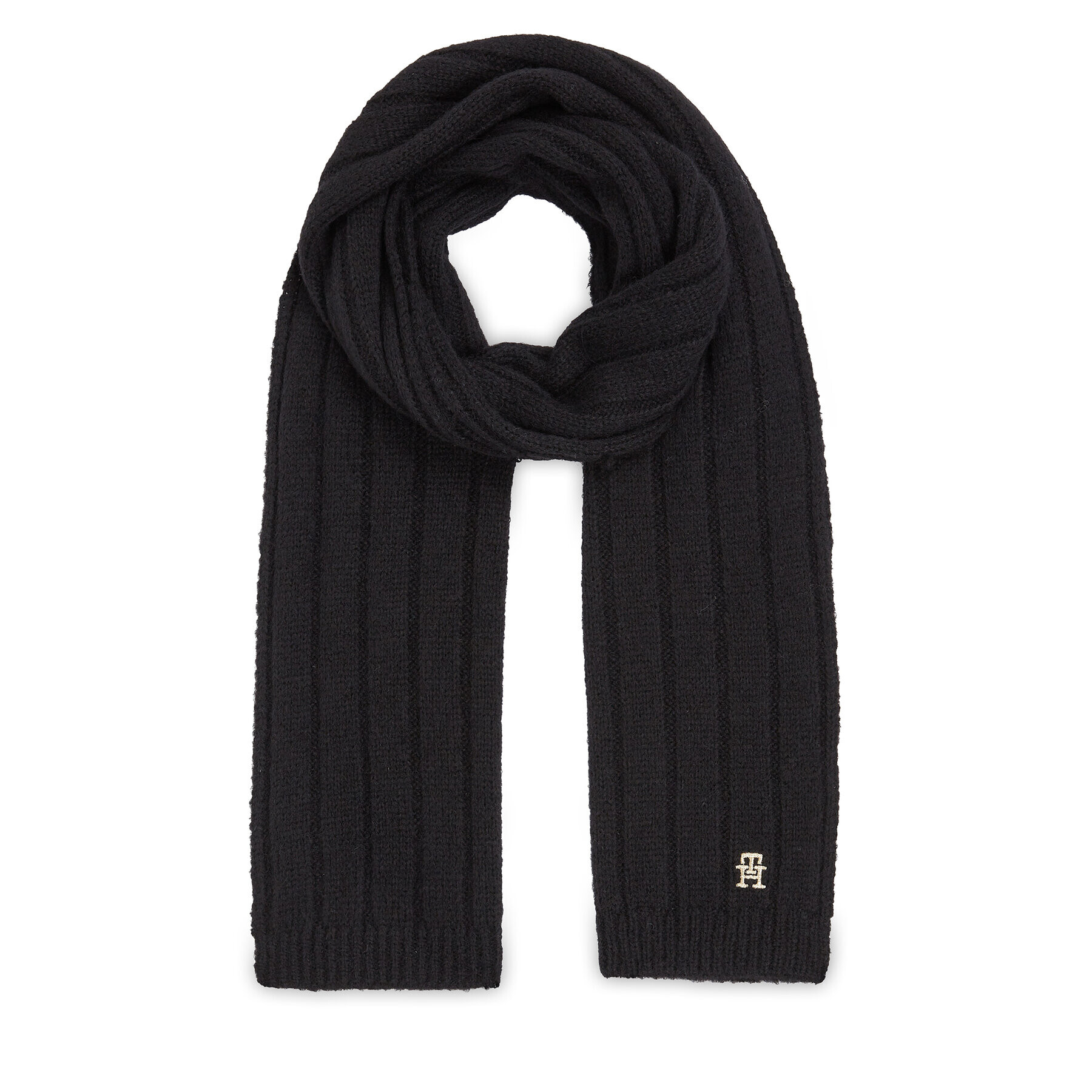 Tommy Hilfiger Šál Th Timeless Scarf AW0AW15351 Černá - Pepit.cz