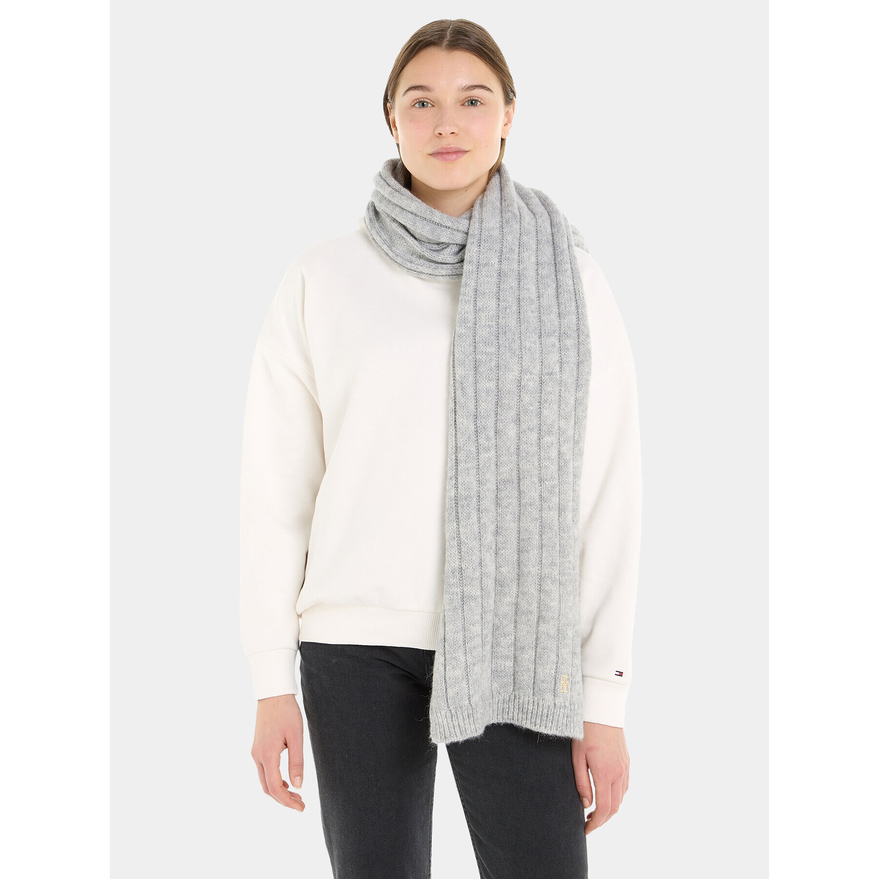 Tommy Hilfiger Šál Th Timeless Scarf AW0AW15351 Šedá - Pepit.cz