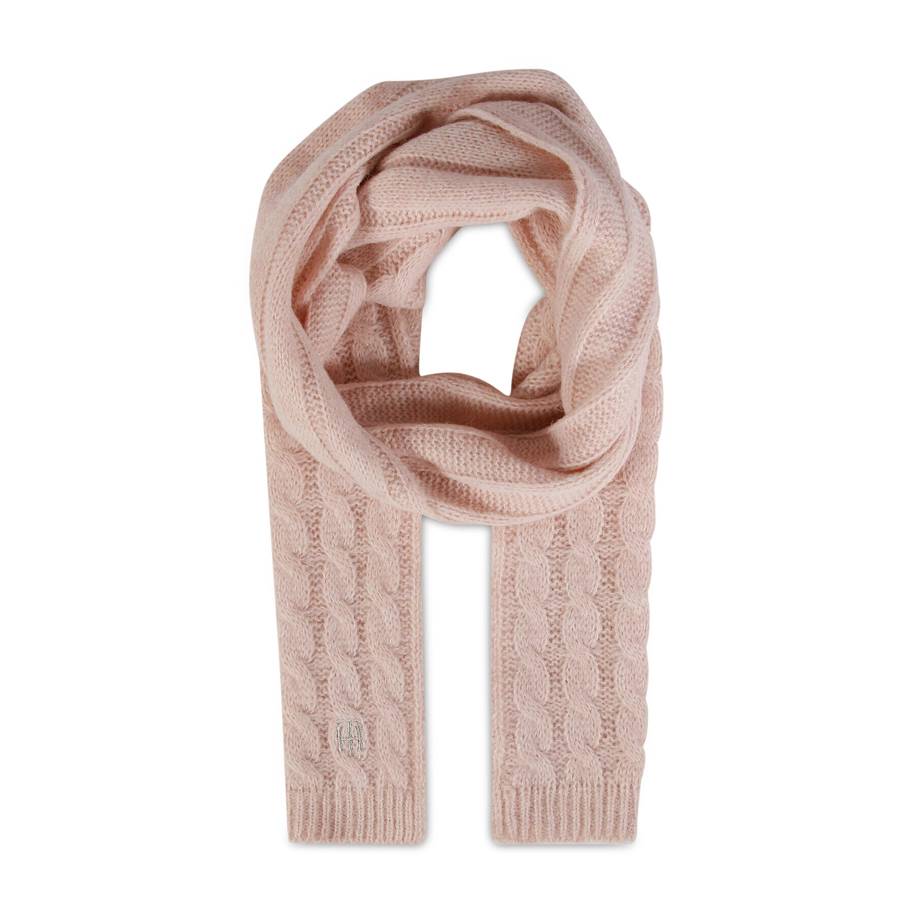 Tommy Hilfiger Šál Th Timeless Scarf Cable AW0AW14011 Růžová - Pepit.cz