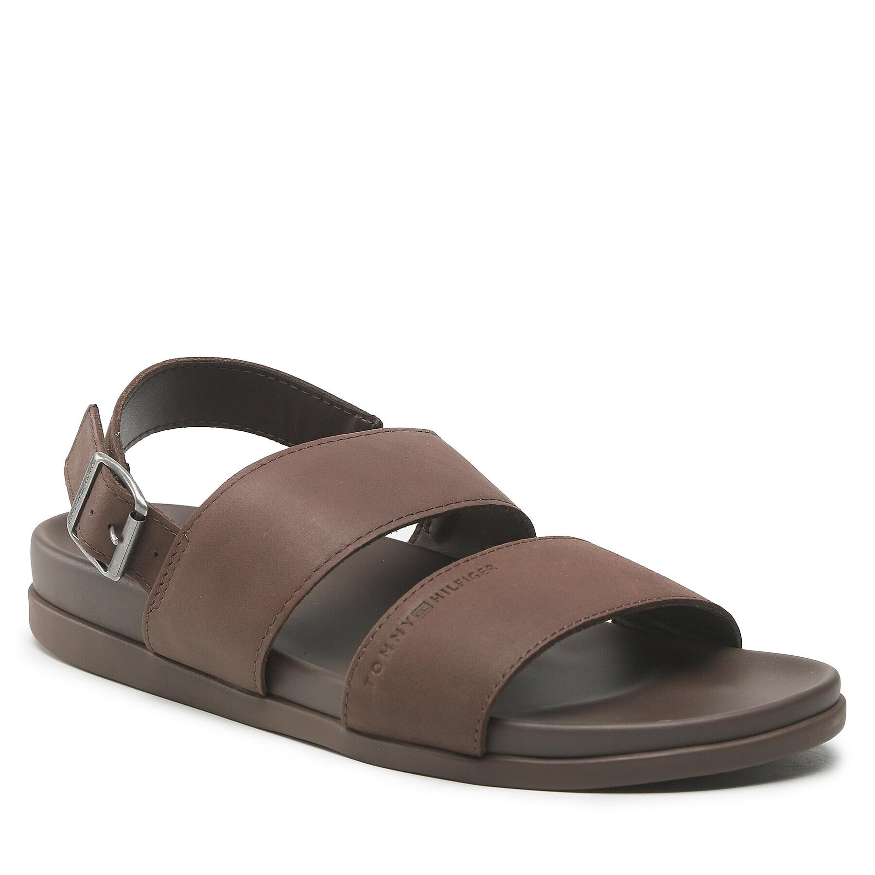 Tommy Hilfiger Sandály Premium Leather Sandal FM0FM04461 Hnědá - Pepit.cz