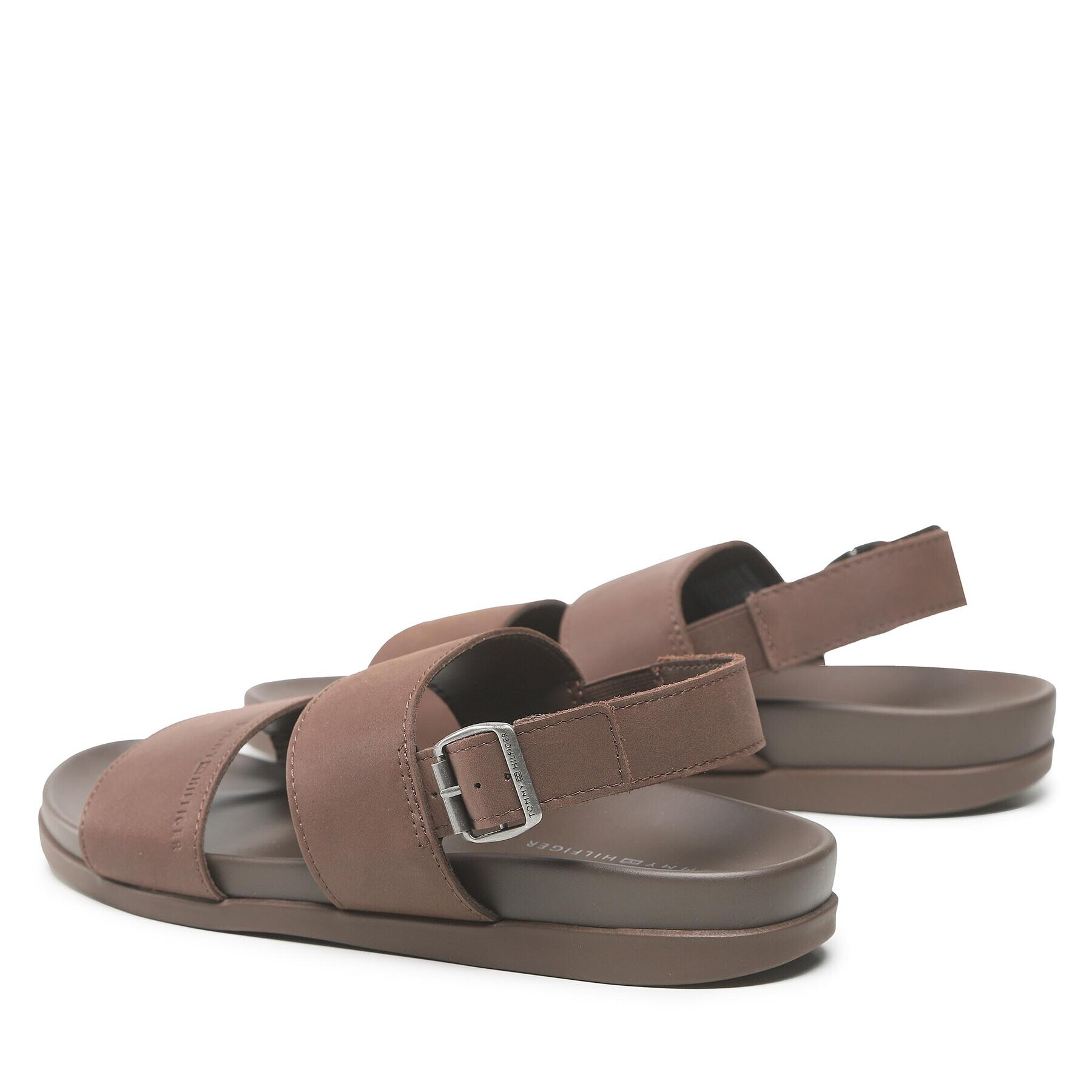 Tommy Hilfiger Sandály Premium Leather Sandal FM0FM04461 Hnědá - Pepit.cz