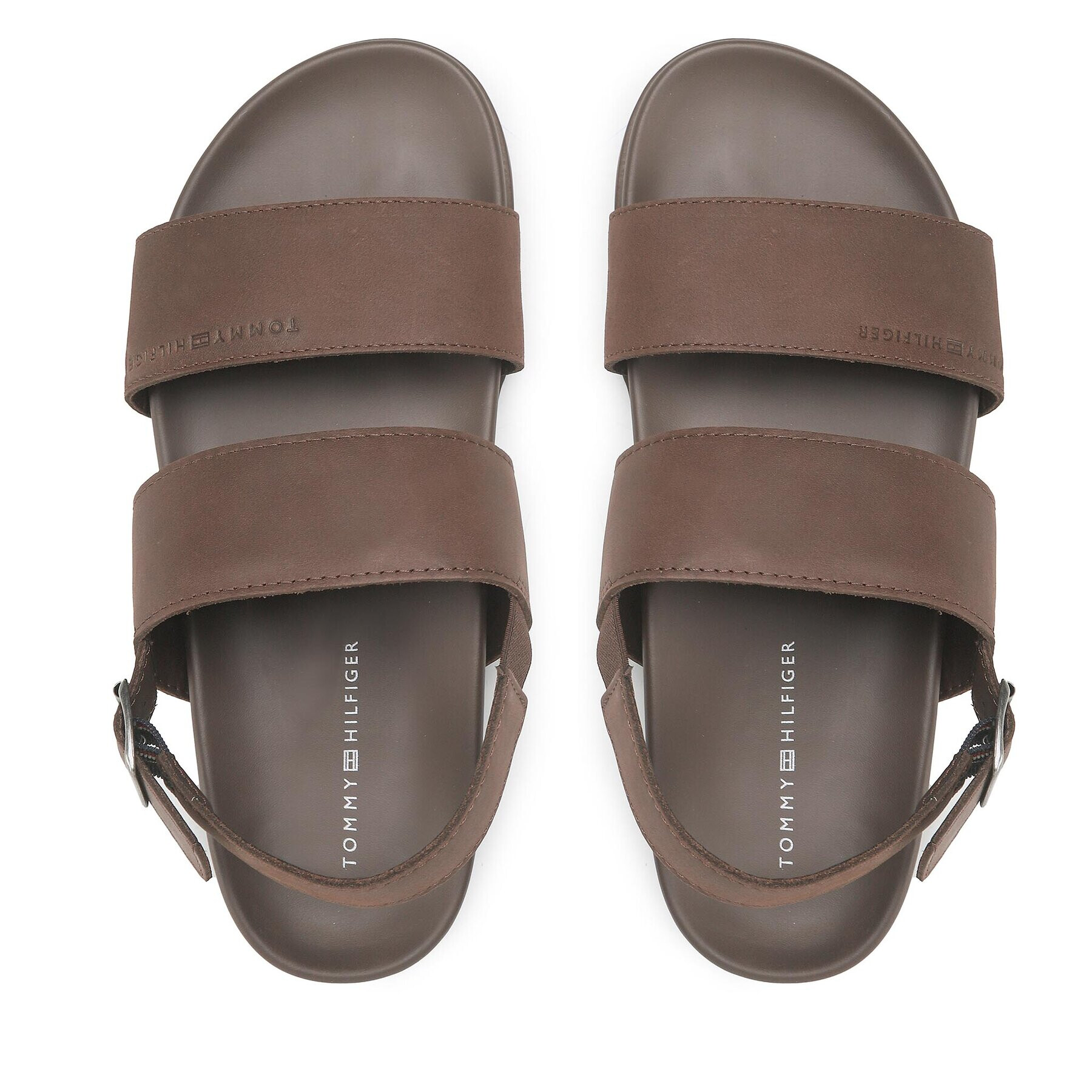 Tommy Hilfiger Sandály Premium Leather Sandal FM0FM04461 Hnědá - Pepit.cz