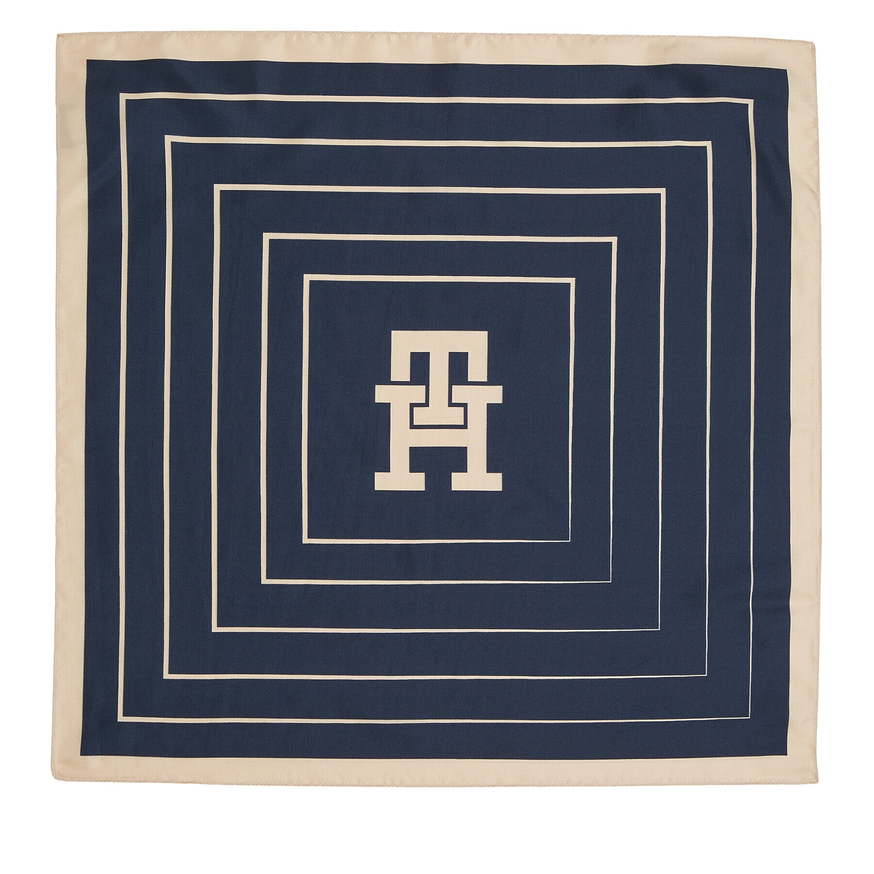 Tommy Hilfiger Šátek Monogram All Over Silk & Box AW0AW15807 Tmavomodrá - Pepit.cz