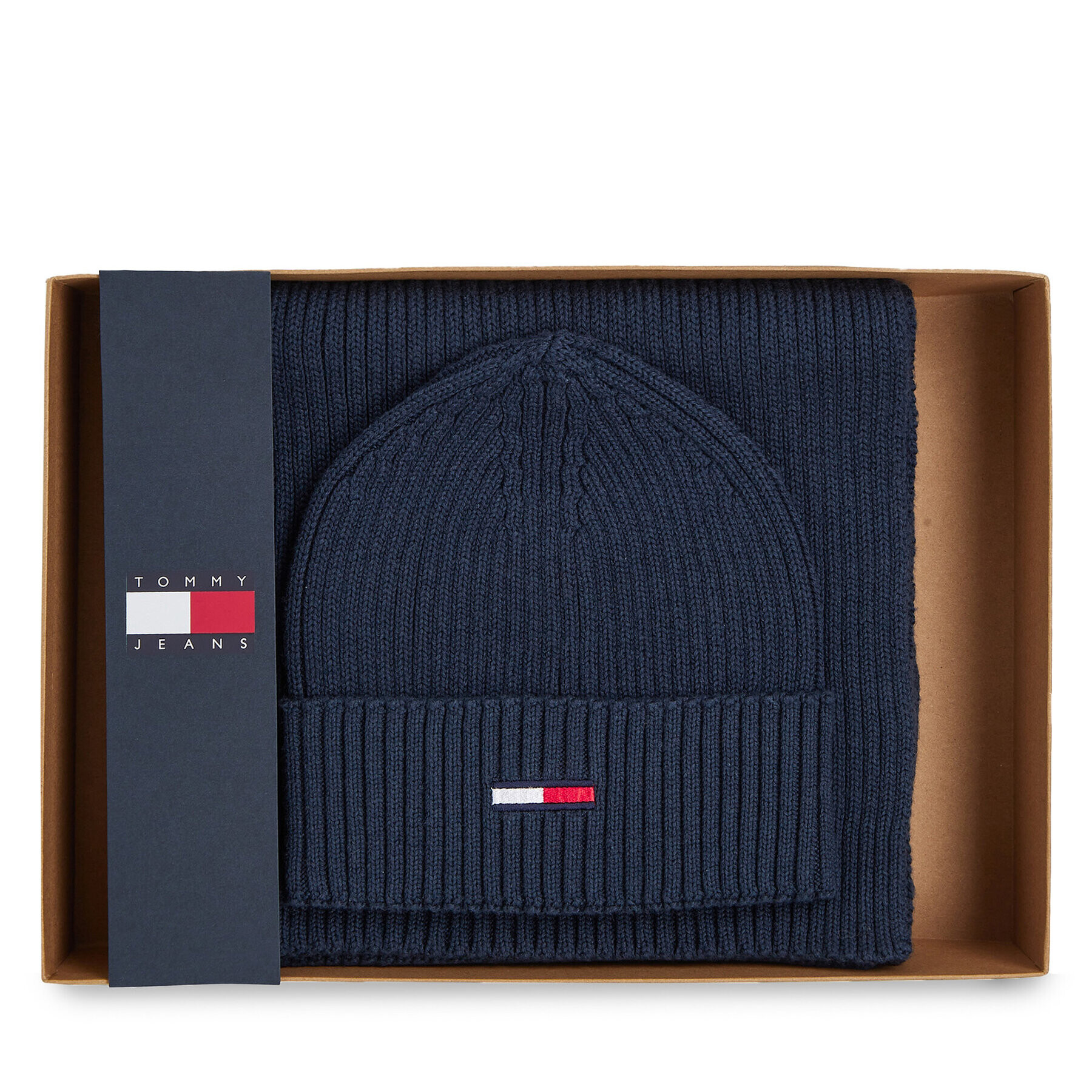 Tommy Hilfiger Set čepice a tunelová šála Tjw Flag Beanie And Scarf AM0AM11677 Tmavomodrá - Pepit.cz