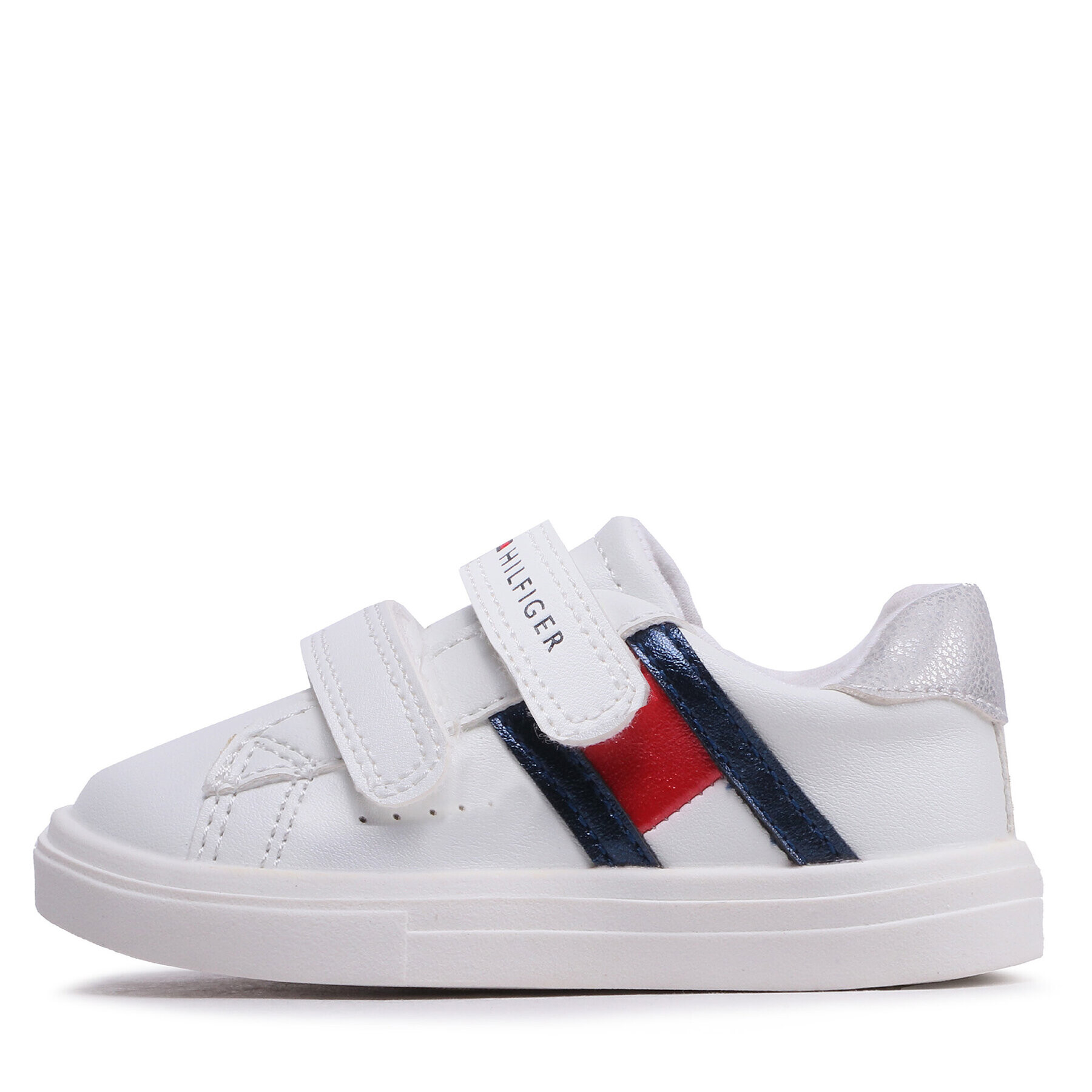 Tommy Hilfiger Sneakersy Flag Low Cut Velcro Sneaker T1A9-32683-1355 S Bílá - Pepit.cz