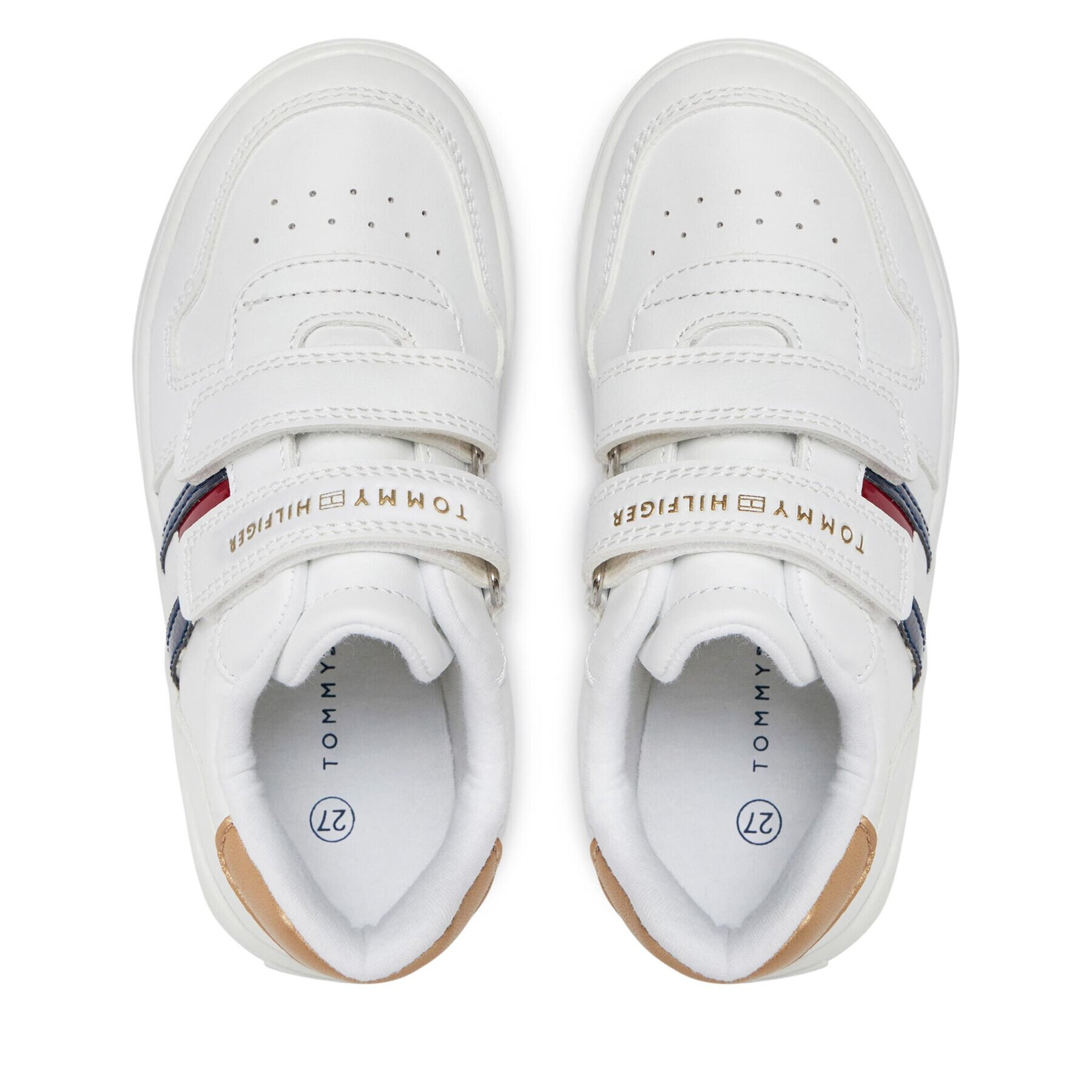 Tommy Hilfiger Sneakersy Flag Low Cut Velcro Sneaker T1A9-32956-1355 S Bílá - Pepit.cz