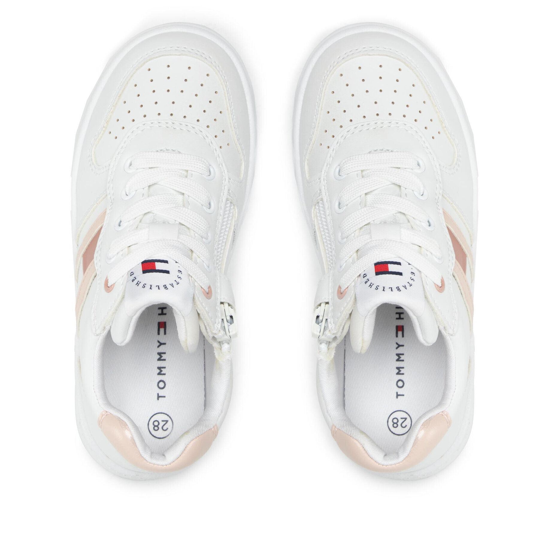 Tommy Hilfiger Sneakersy Lo Cut Lace-Up T3A4-32143-1351 Bílá - Pepit.cz