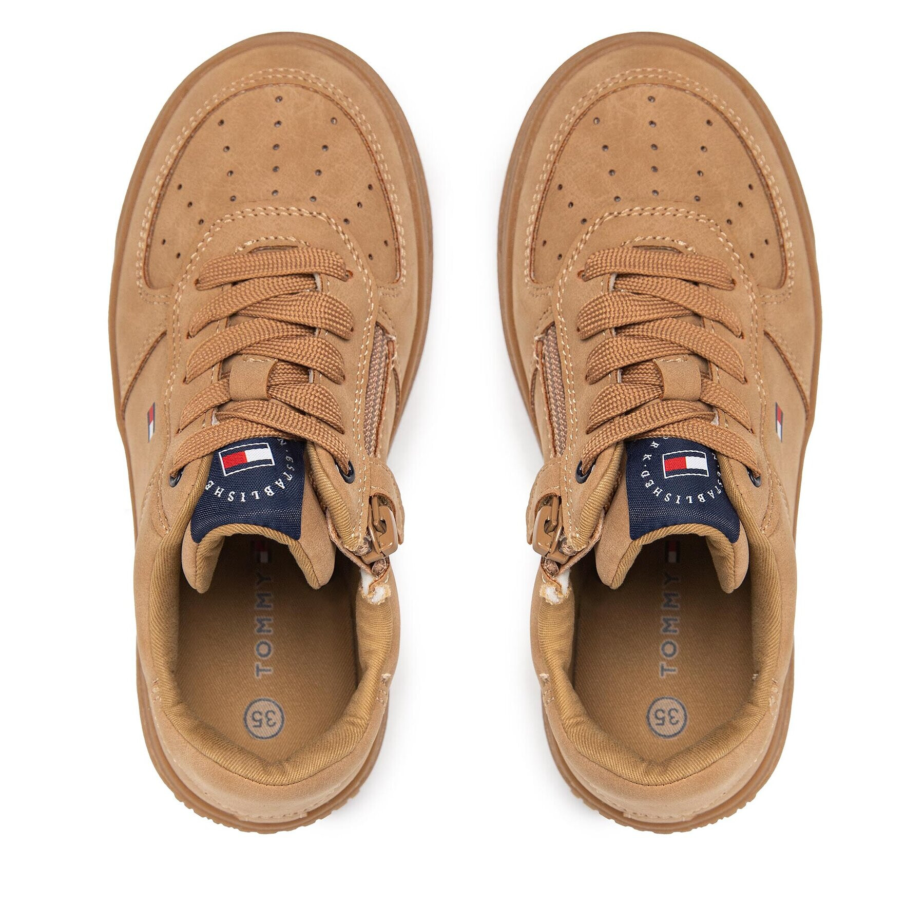 Tommy Hilfiger Sneakersy Low Cut Lace-Up Sneaker T3B9-32478-1441 S Hnědá - Pepit.cz