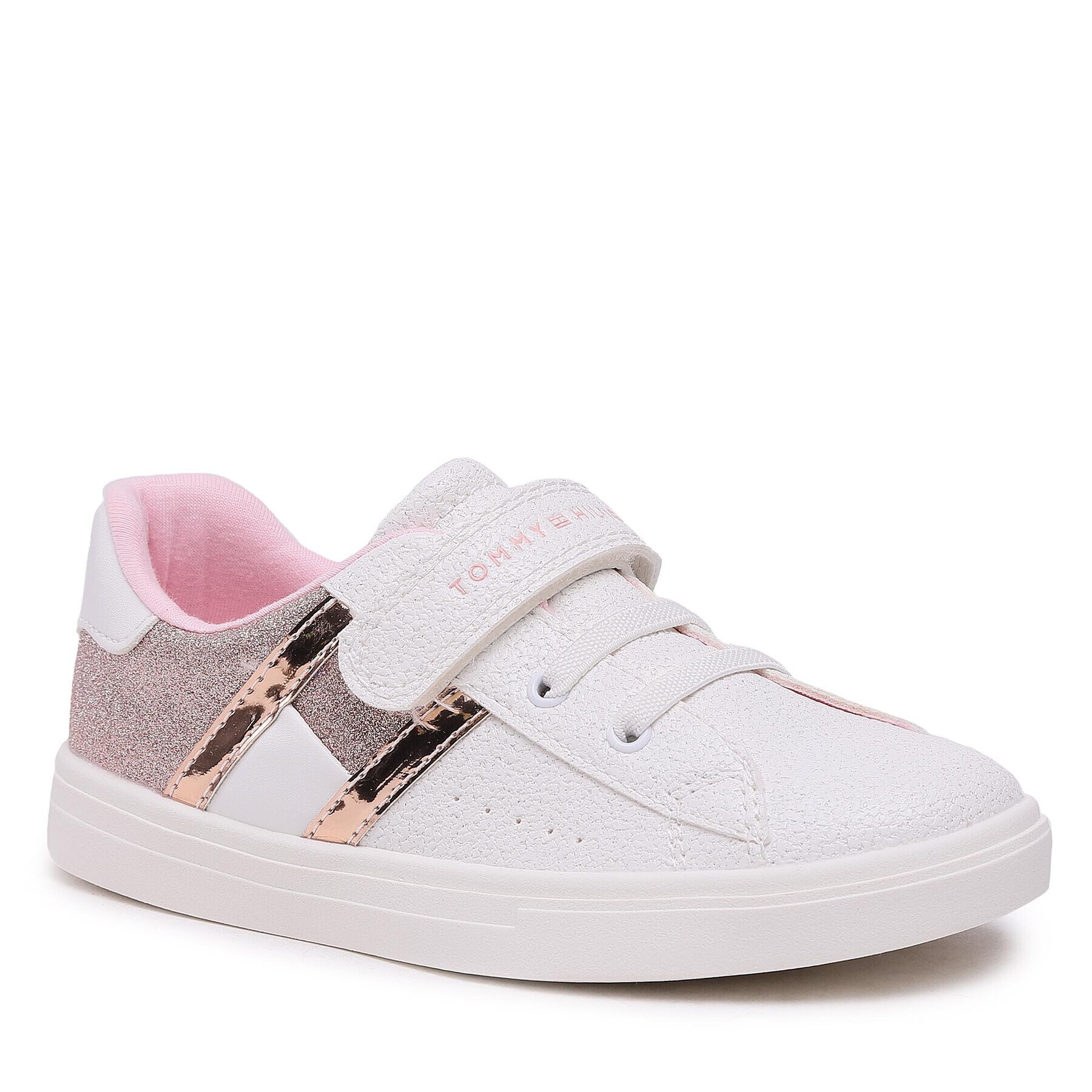 Tommy Hilfiger Sneakersy Low Cut Lace-Up/Velcro Sneaker T1A4-32123-1160 S Bílá - Pepit.cz