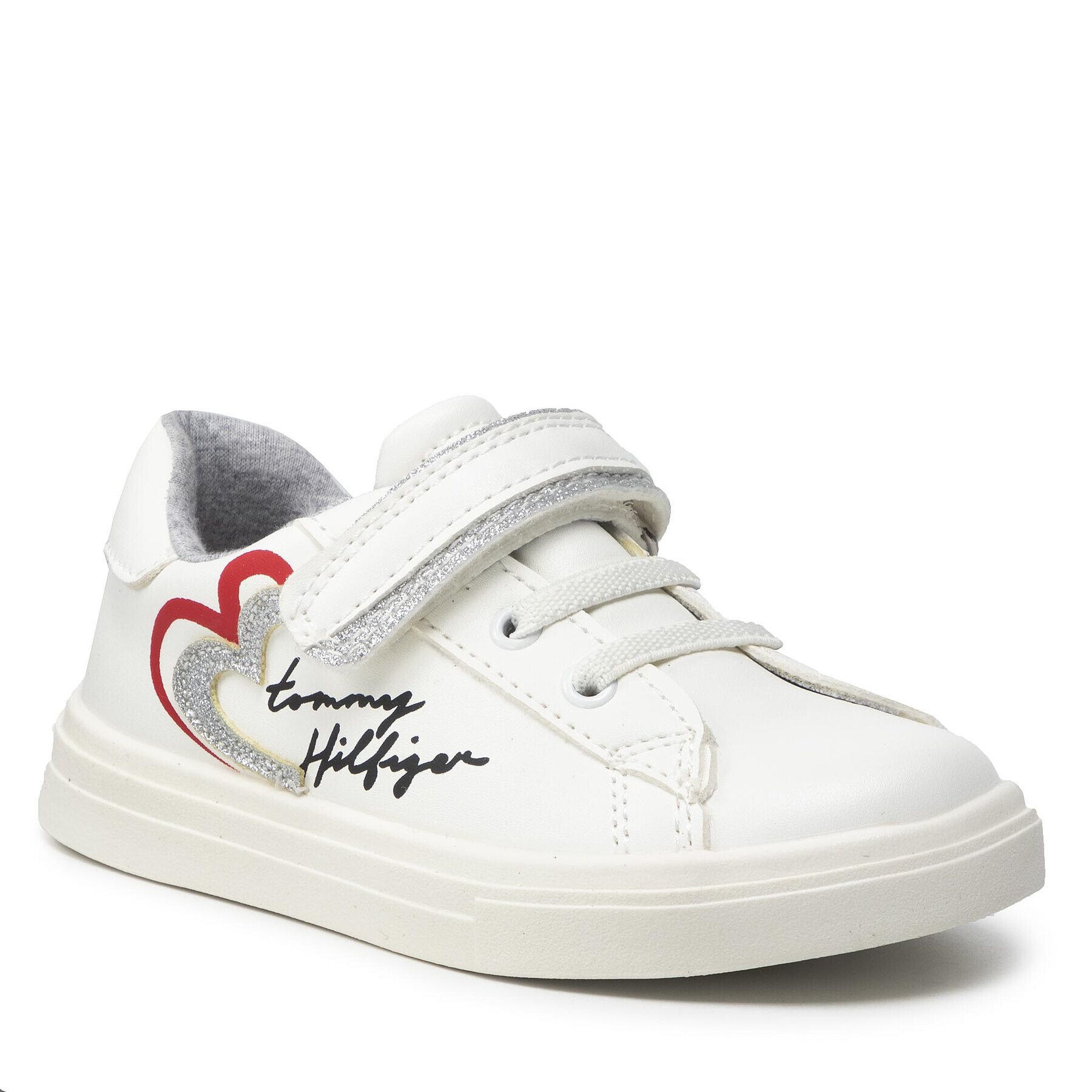 Tommy Hilfiger Sneakersy Low Cut Lace-Up/Velcro Sneaker T1A4-32132-1374 S Bílá - Pepit.cz