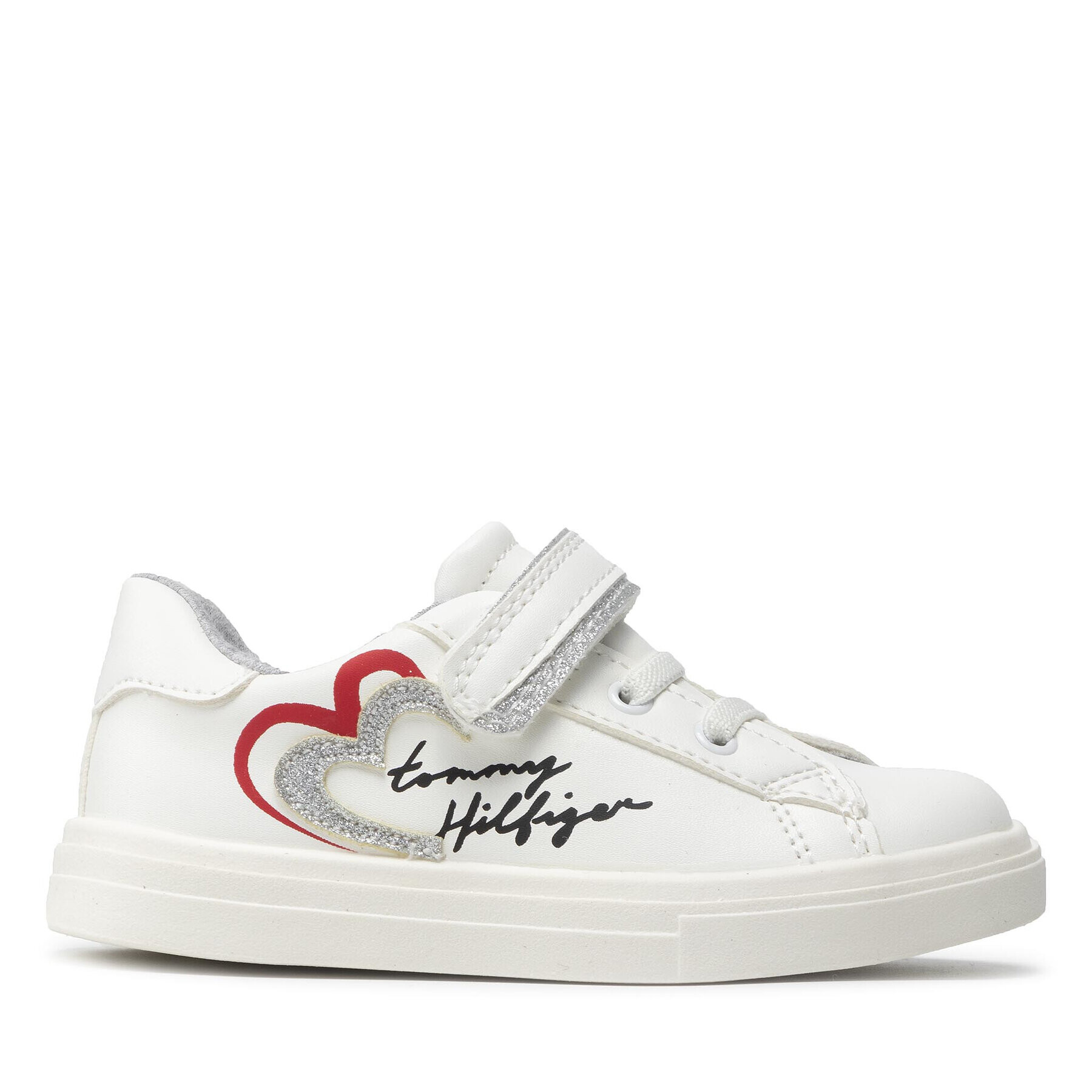 Tommy Hilfiger Sneakersy Low Cut Lace-Up/Velcro Sneaker T1A4-32132-1374 S Bílá - Pepit.cz