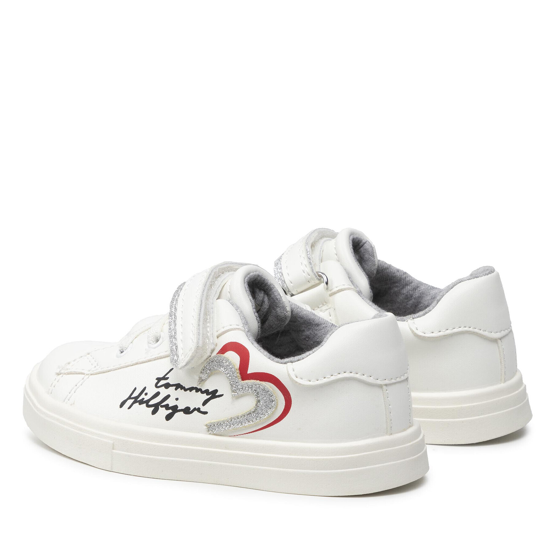 Tommy Hilfiger Sneakersy Low Cut Lace-Up/Velcro Sneaker T1A4-32132-1374 S Bílá - Pepit.cz