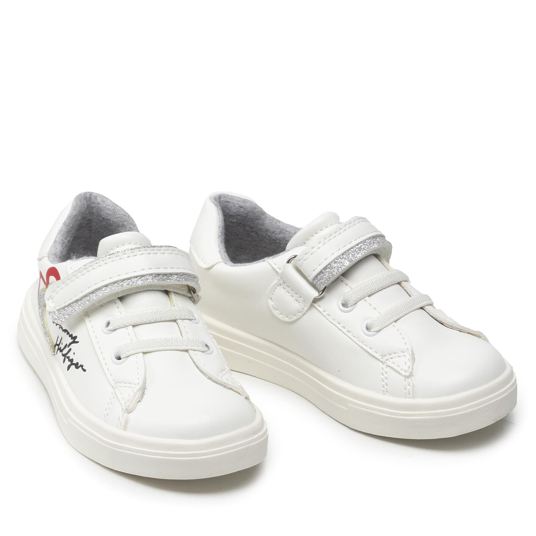 Tommy Hilfiger Sneakersy Low Cut Lace-Up/Velcro Sneaker T1A4-32132-1374 S Bílá - Pepit.cz