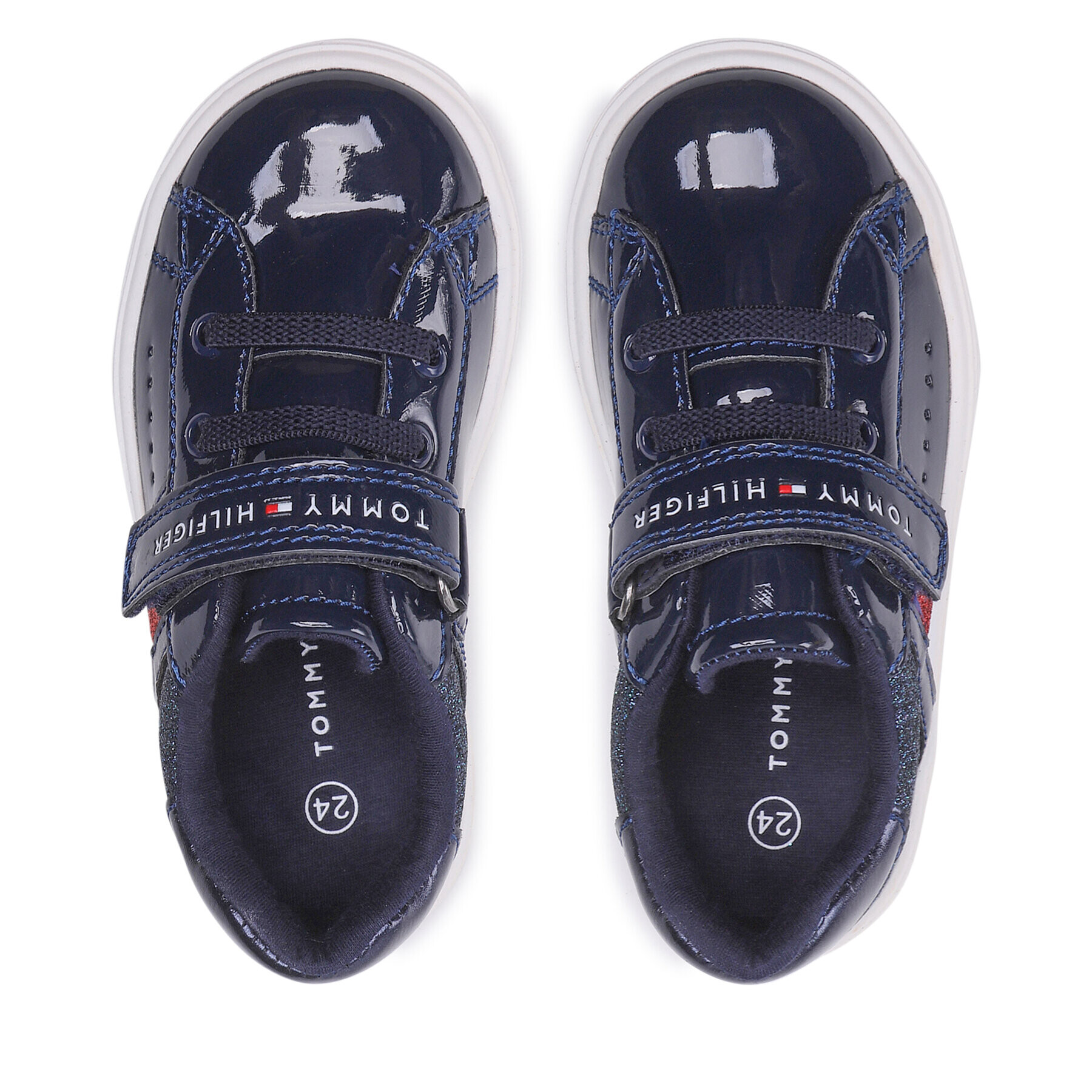 Tommy Hilfiger Sneakersy Low Cut Lace-Up /Velcro Sneaker T1A9-32298-1160 S Tmavomodrá - Pepit.cz