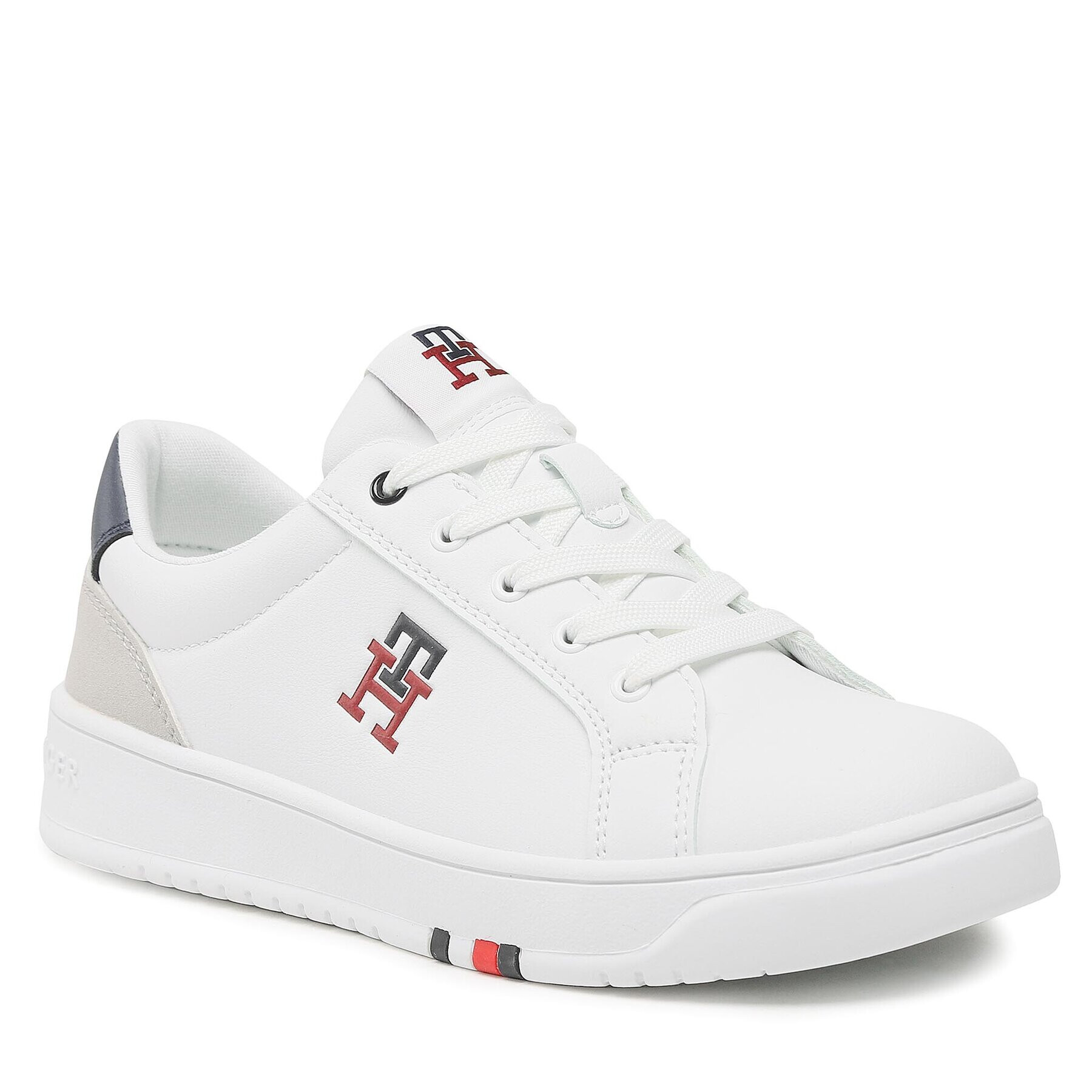 Tommy Hilfiger Sneakersy Monogram Low Cut Lace-Up Sneaker T3X9-32857-1355 S Bílá - Pepit.cz