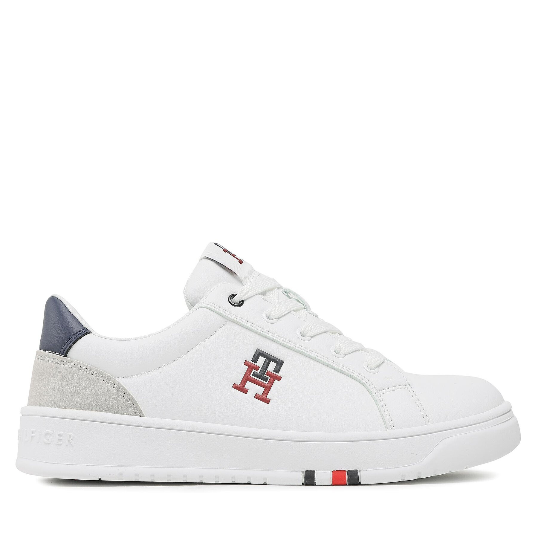 Tommy Hilfiger Sneakersy Monogram Low Cut Lace-Up Sneaker T3X9-32857-1355 S Bílá - Pepit.cz