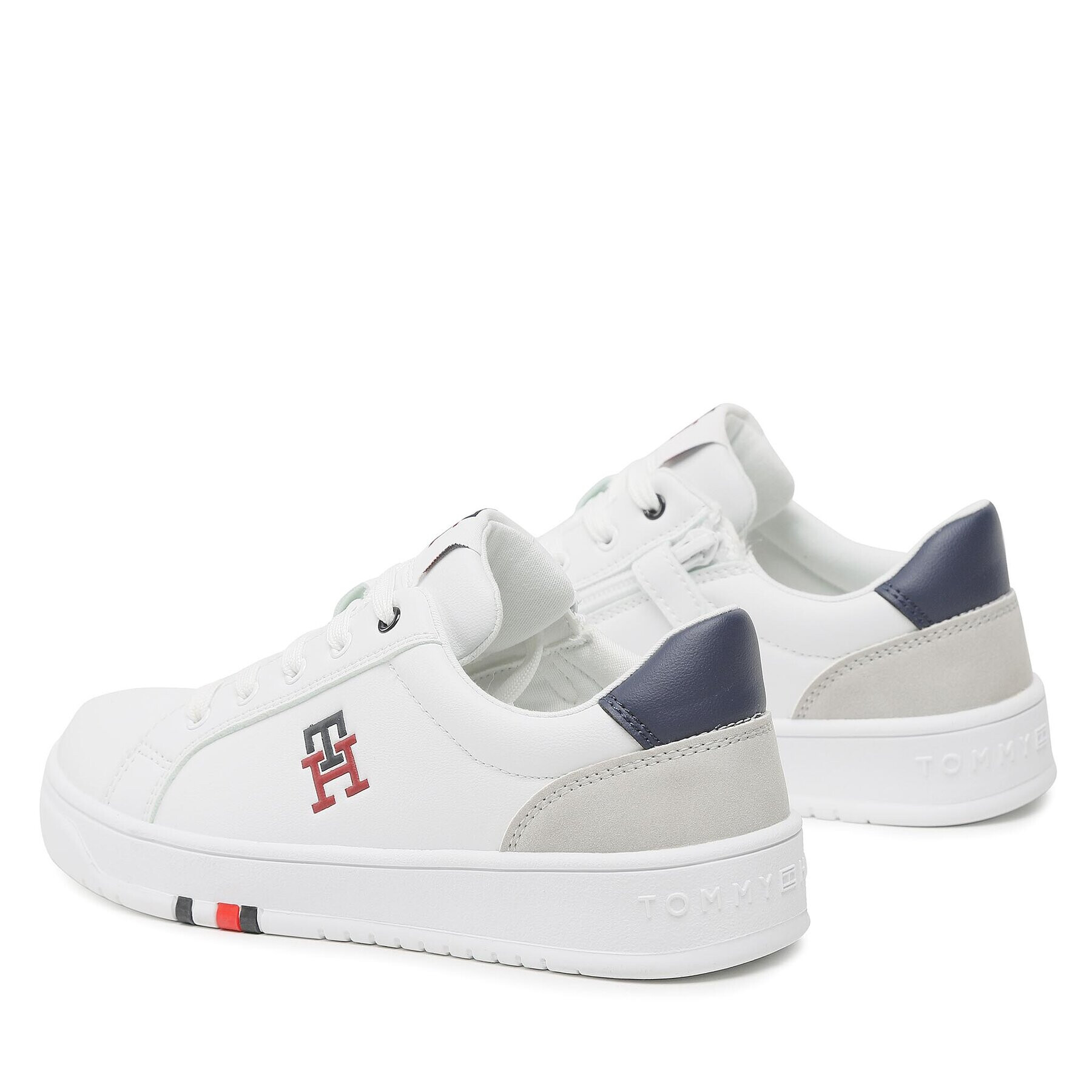 Tommy Hilfiger Sneakersy Monogram Low Cut Lace-Up Sneaker T3X9-32857-1355 S Bílá - Pepit.cz