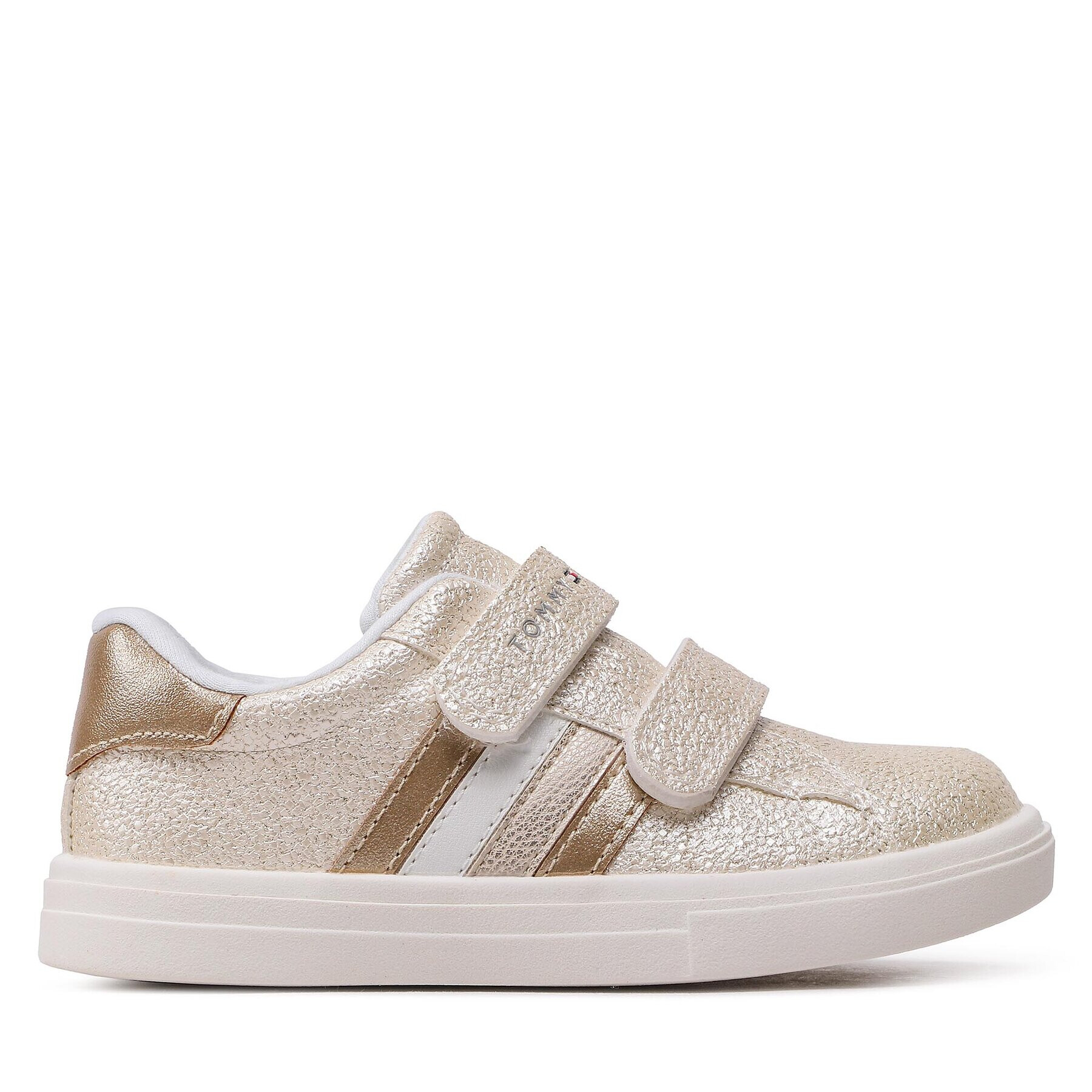 Tommy Hilfiger Sneakersy Stripes Low Cut Velcro Sneake T1A9-32685-1010 S Bílá - Pepit.cz