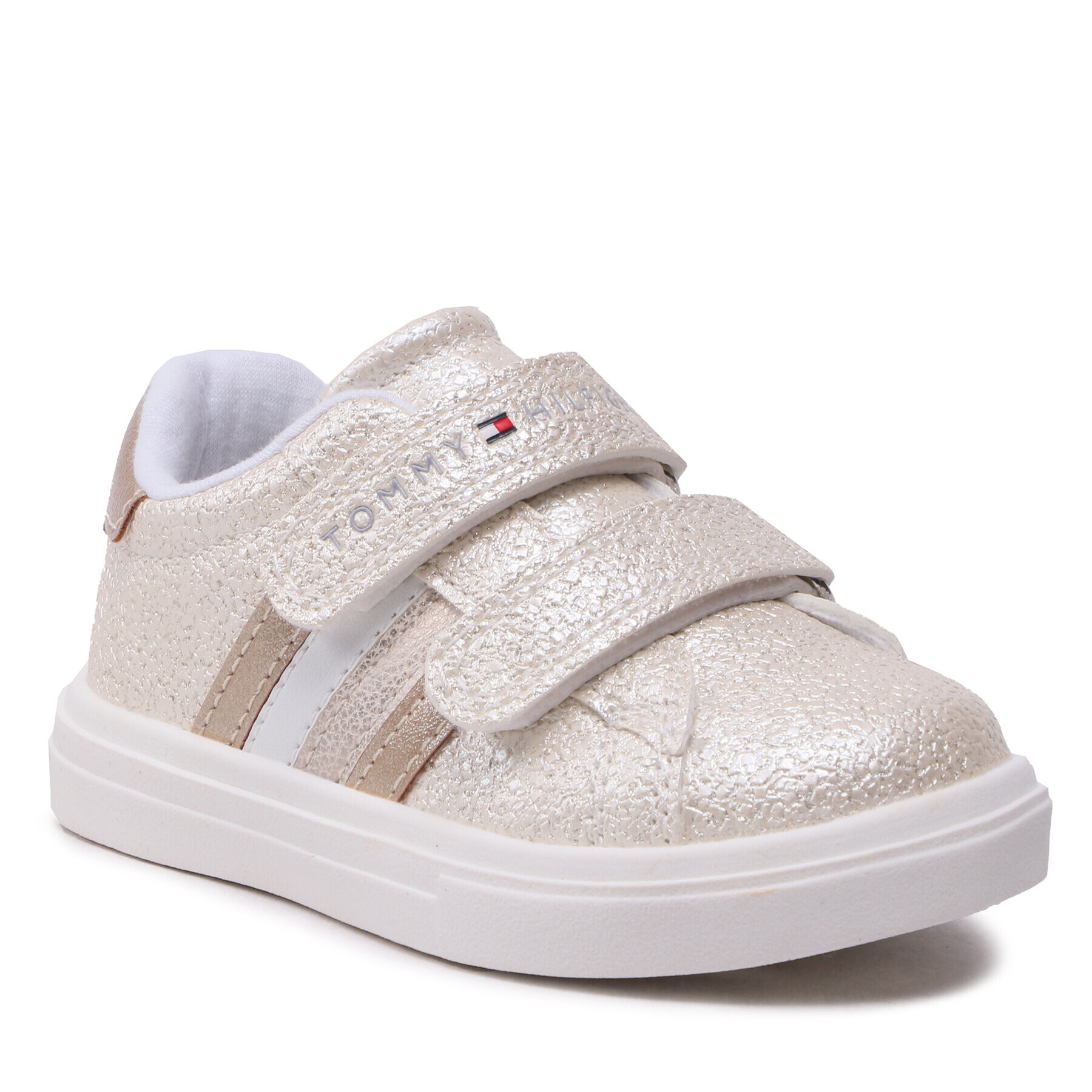 Tommy Hilfiger Sneakersy Stripes Low Cut Velcro Sneaker T1A9-32685-1010 M Zlatá - Pepit.cz