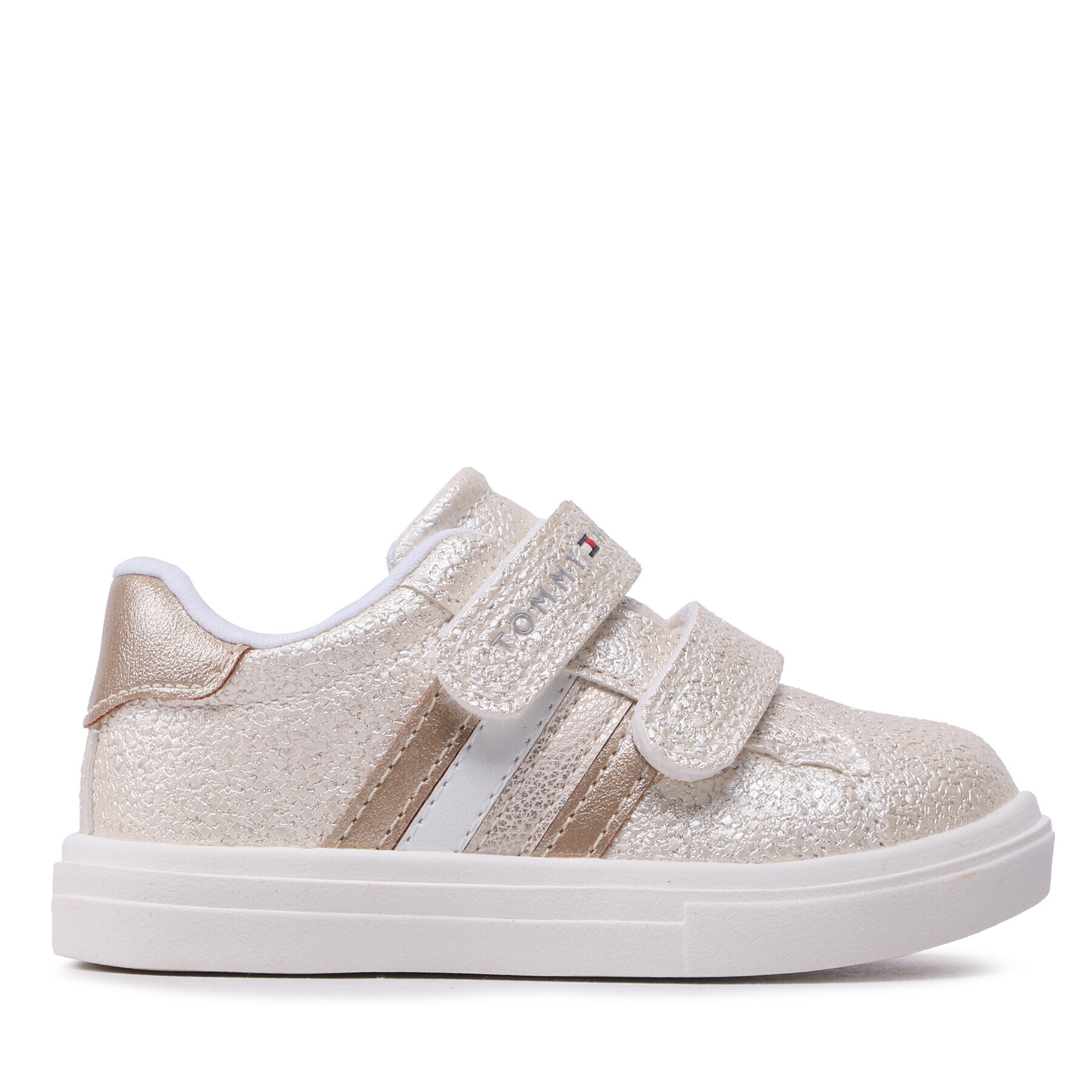 Tommy Hilfiger Sneakersy Stripes Low Cut Velcro Sneaker T1A9-32685-1010 M Zlatá - Pepit.cz