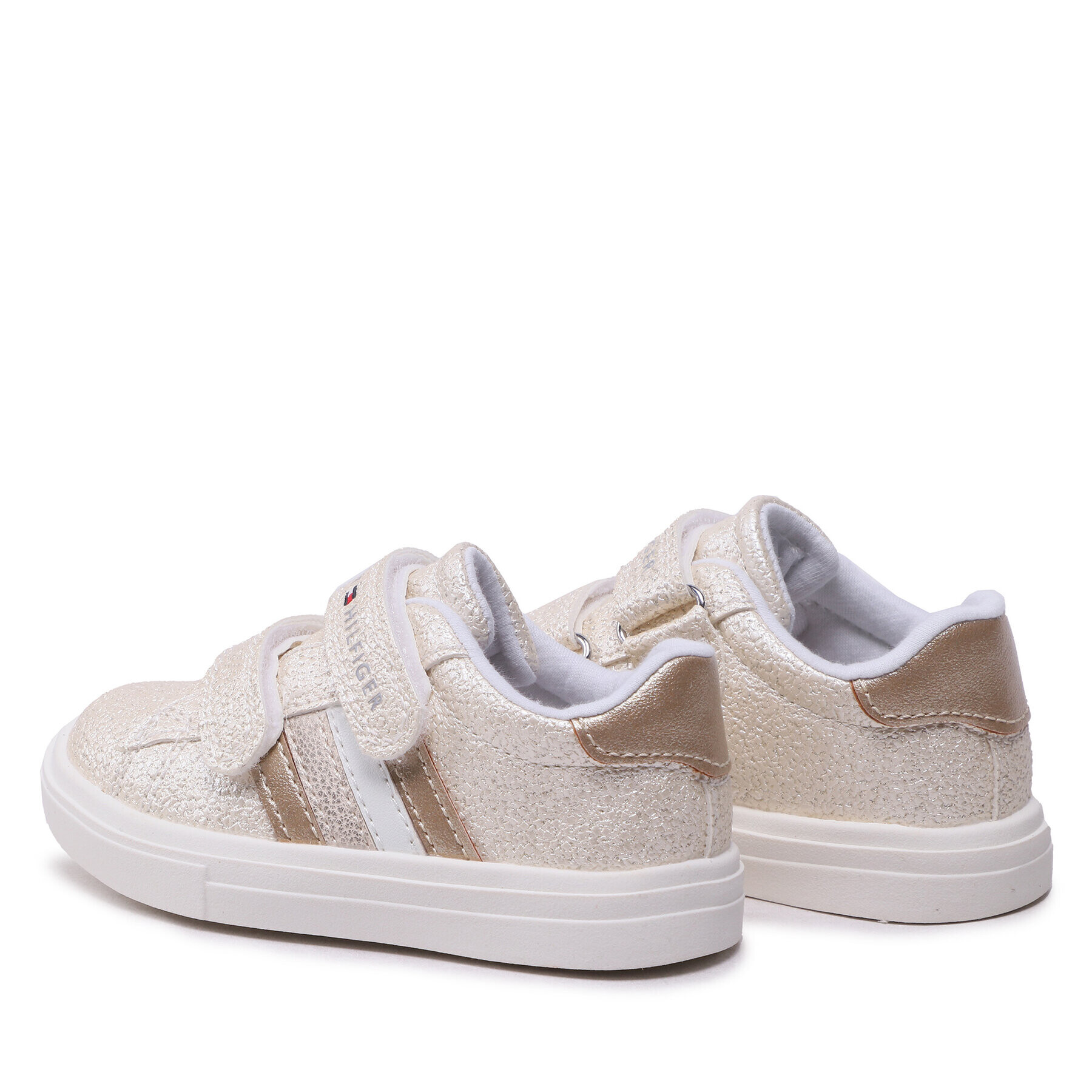 Tommy Hilfiger Sneakersy Stripes Low Cut Velcro Sneaker T1A9-32685-1010 M Zlatá - Pepit.cz