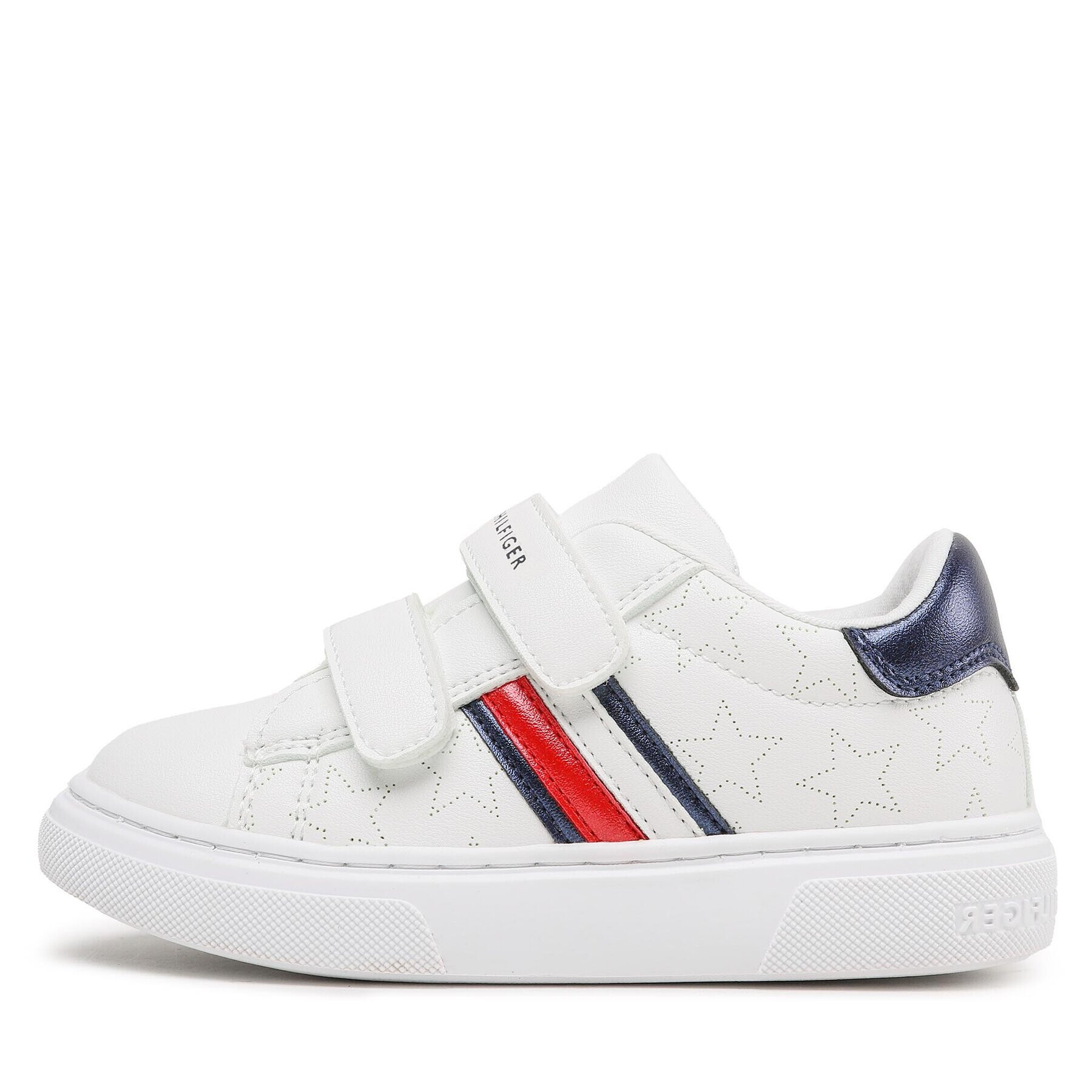 Tommy Hilfiger Sneakersy Stripes Low Cut Velcro Sneaker T1A9-32694-1355 S Bílá - Pepit.cz