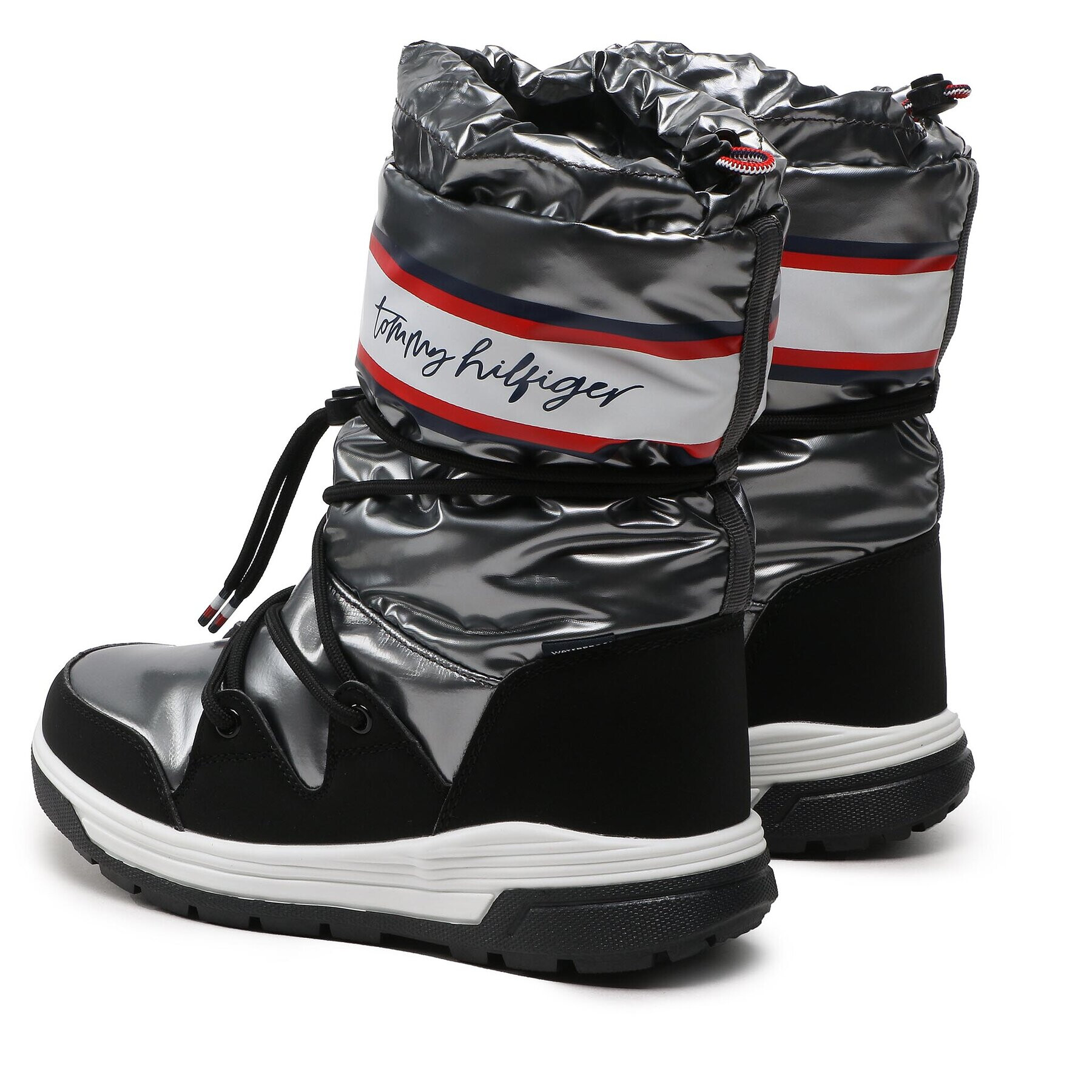 Tommy Hilfiger Sněhule Snow Boot T3A6-32436-1485 S Stříbrná - Pepit.cz