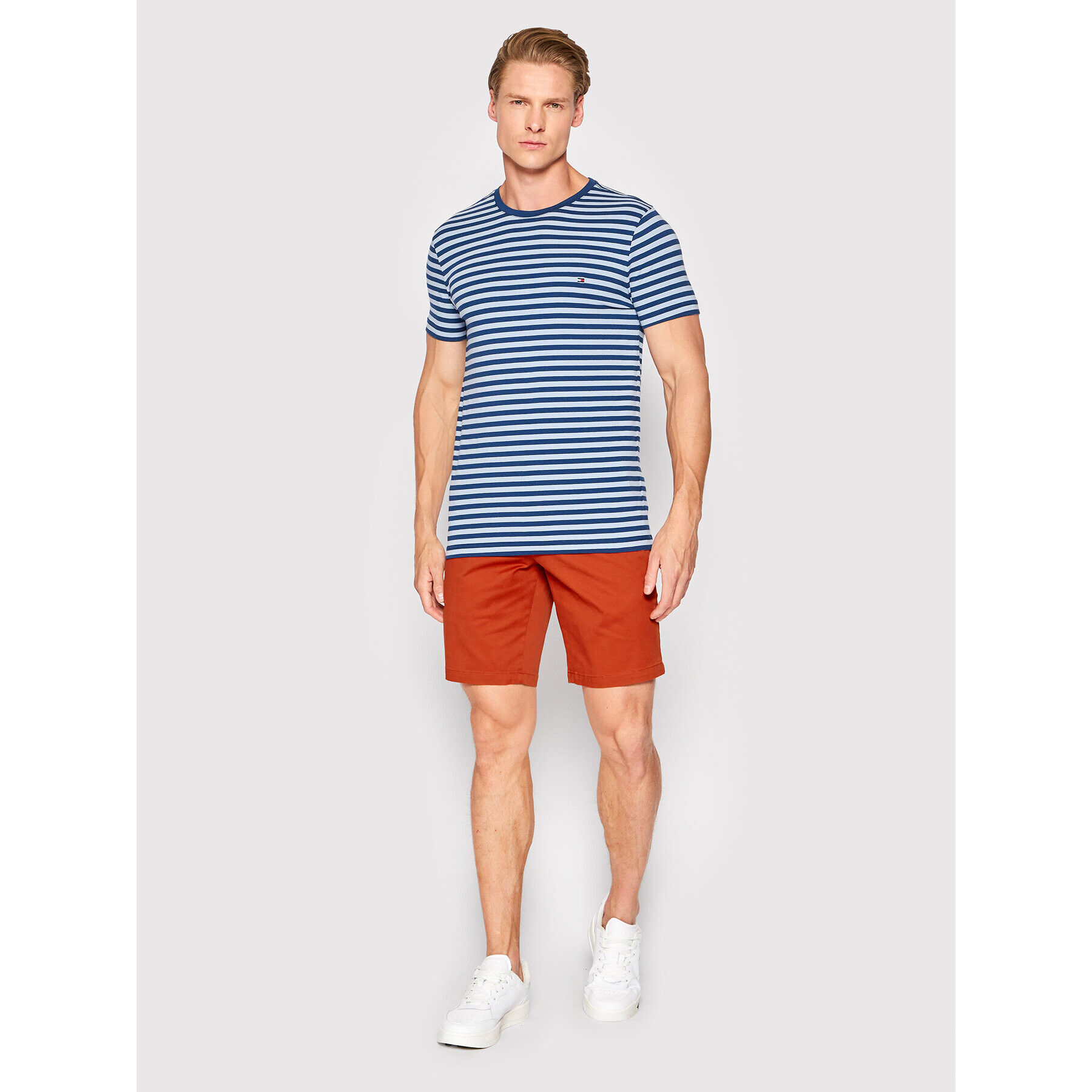 Tommy Hilfiger Šortky z materiálu Brooklyn MW0MW23563 Červená Regular Fit - Pepit.cz